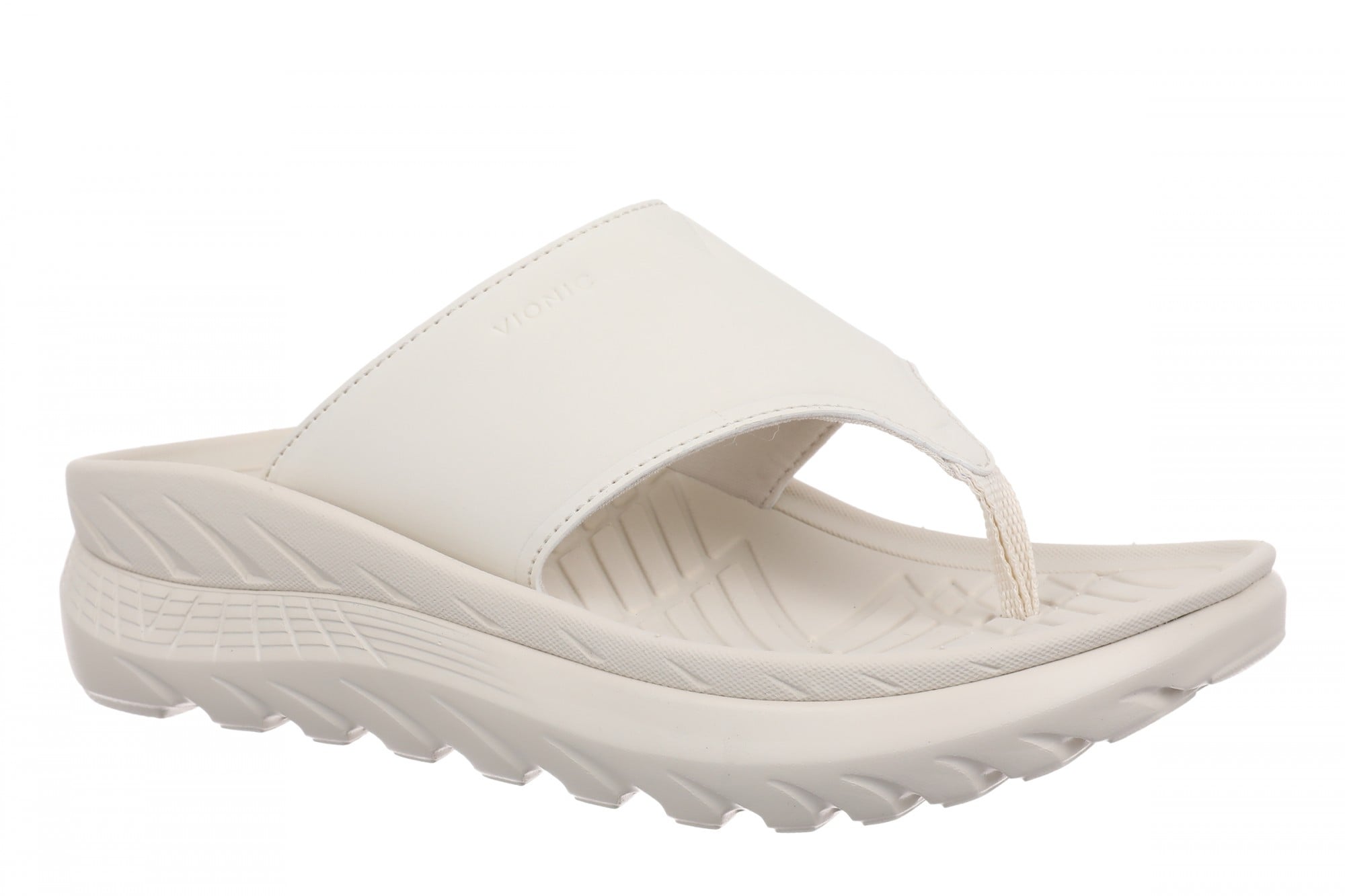 Vionic Restore III Unisex Recovery Toe-Post Sandal in Cream
