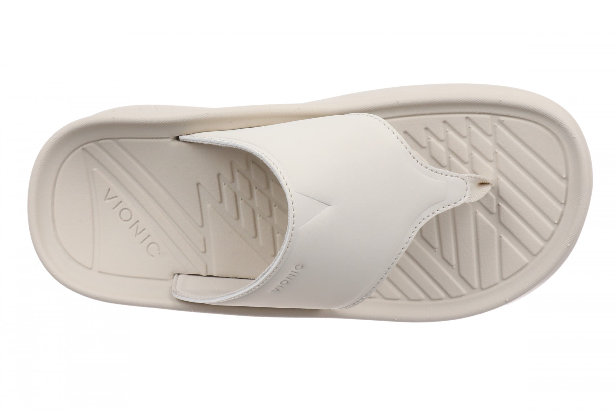 Vionic Restore III Unisex Recovery Toe-Post Sandal - Cream - Top