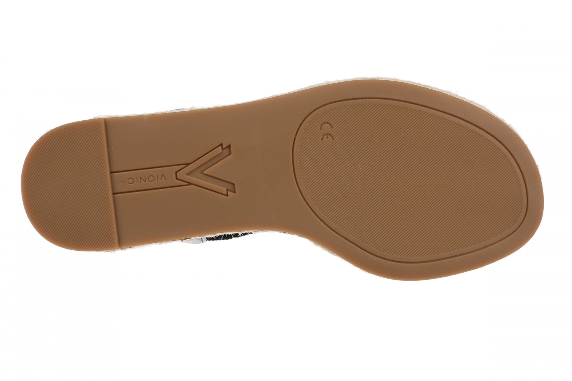 Vionic Calera Women's Espadrille Wedge Arch Support Sandal - Black II - Bottom
