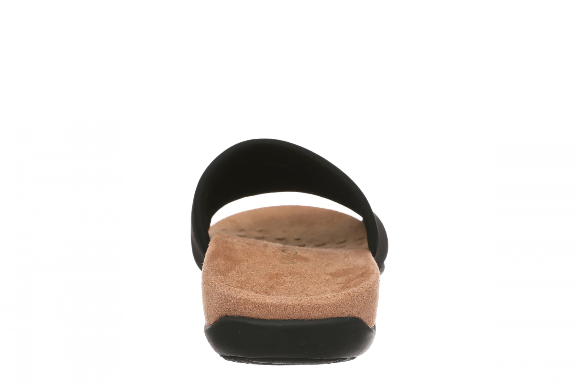 Vionic Renie Knit Women's Orthotic Slide Sandal - Stretch Knit Comfort Support - Black - Back