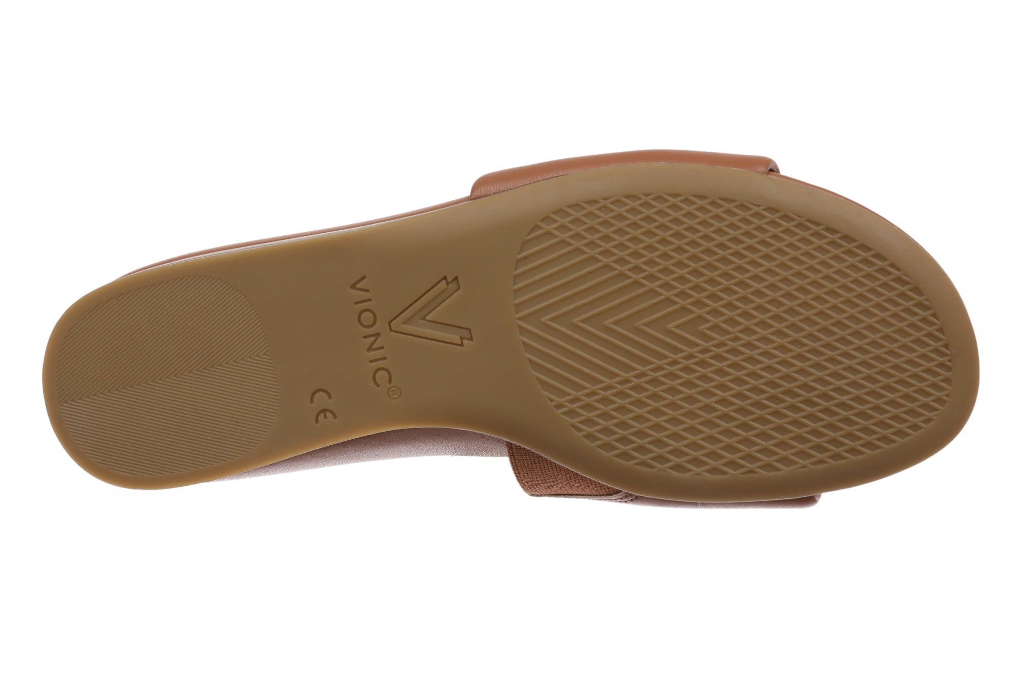 Vionic Gillian Arch Support Women's Slide Sandal - Tan - Bottom