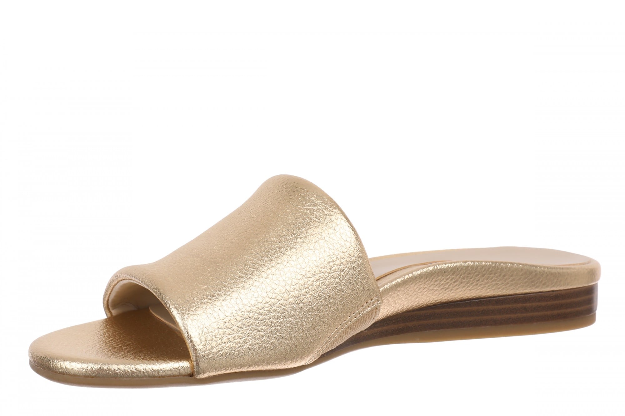 Vionic Gillian Arch Support Women's Slide Sandal - Gold - Left angle