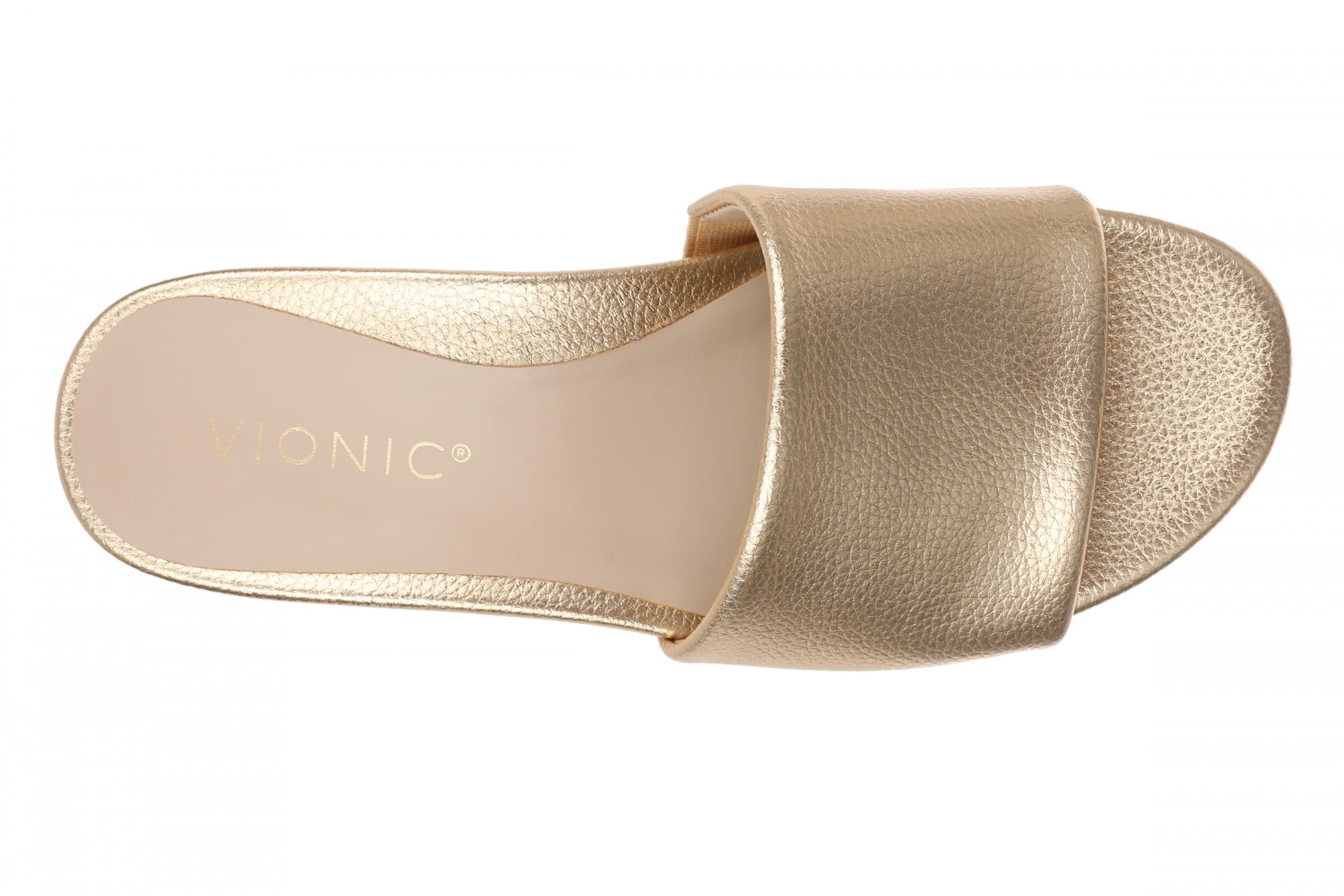 Vionic Gillian Arch Support Women's Slide Sandal - Gold - Top