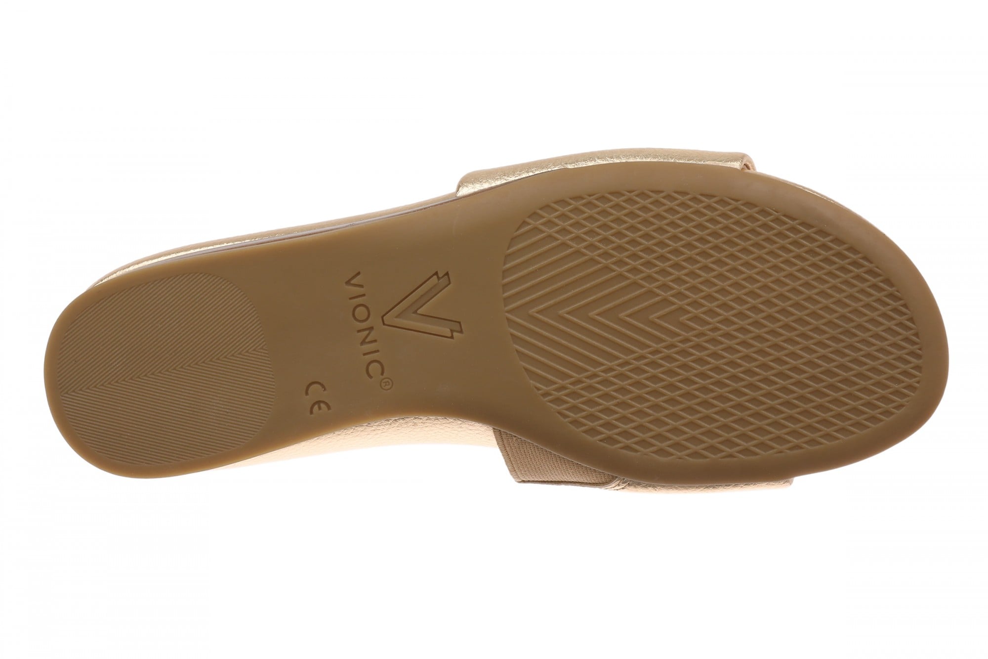 Vionic Gillian Arch Support Women's Slide Sandal - Gold - Bottom