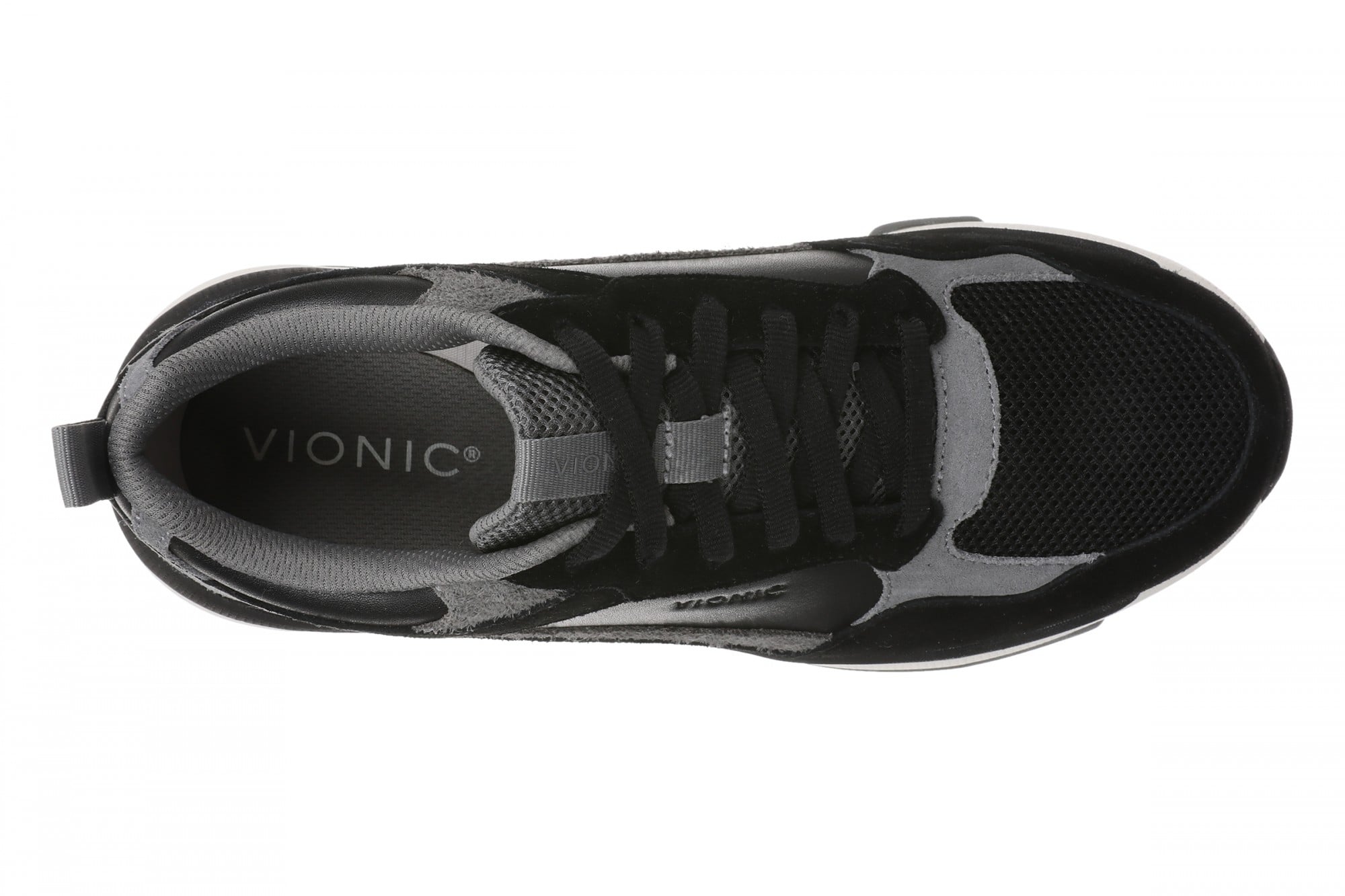Vionic Walk Strider Weekender Women's Sneaker - Black/slate Grey - Top