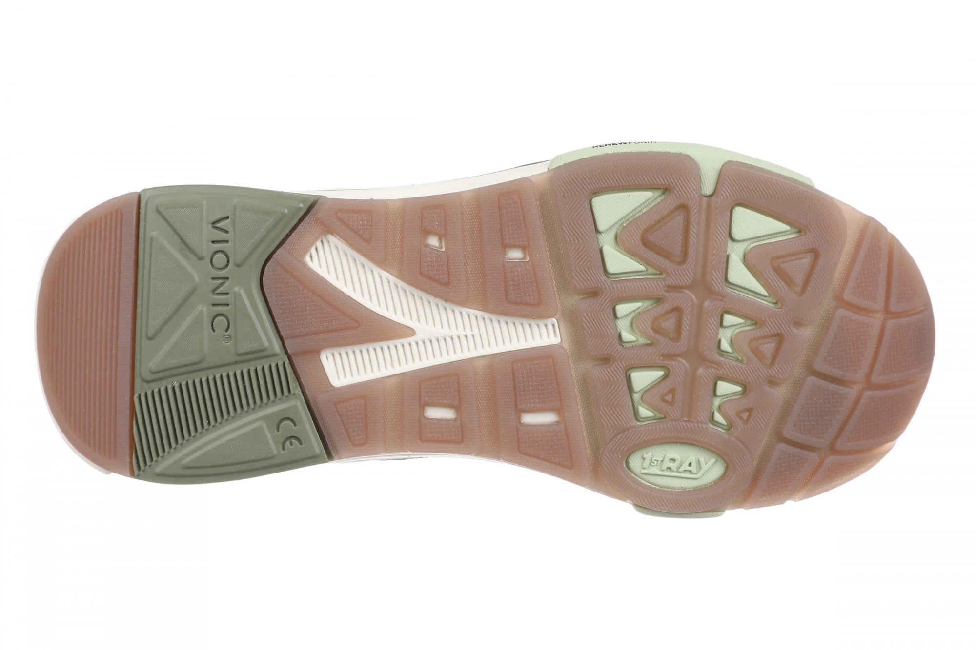 Vionic Walk Strider Weekender Women's Sneaker - Olive Moss - Bottom