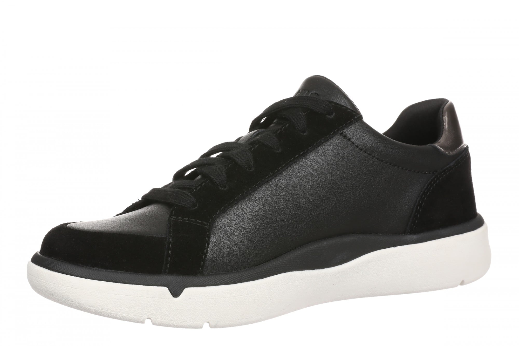 Vionic City Walk AXS Women's Sneakers | Side Zip & Arch Support - Black - Left angle