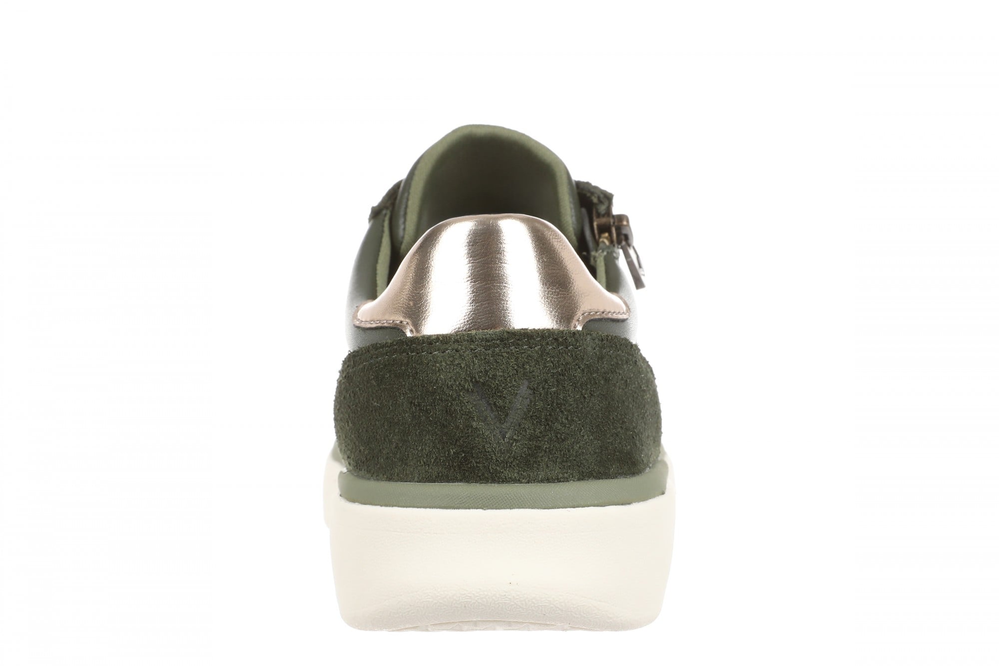 Vionic City Walk AXS Women's Sneakers | Side Zip & Arch Support - Olive Moss - Back