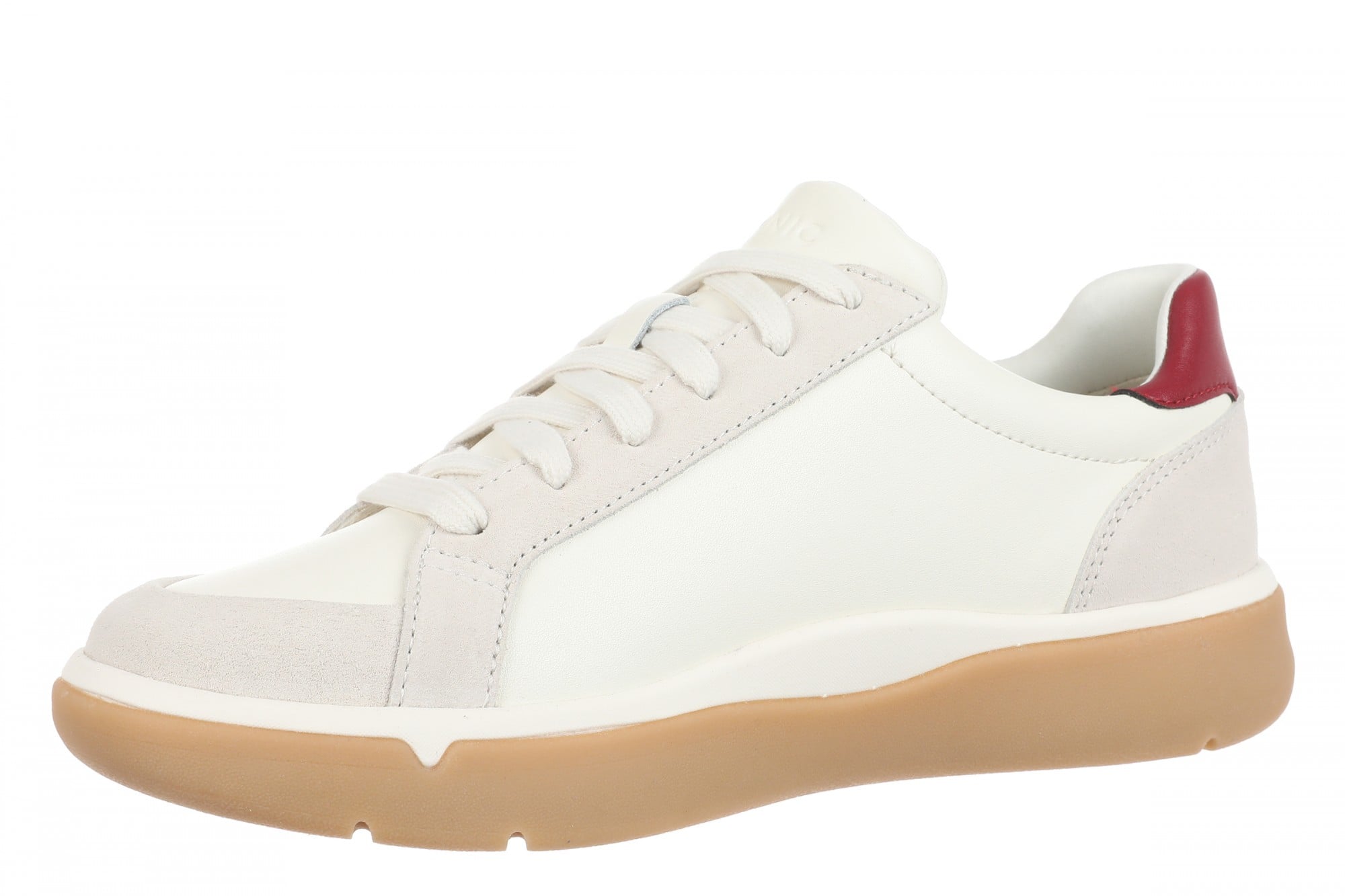 Vionic City Walk AXS Women's Sneakers | Side Zip & Arch Support - Ivory - Left angle