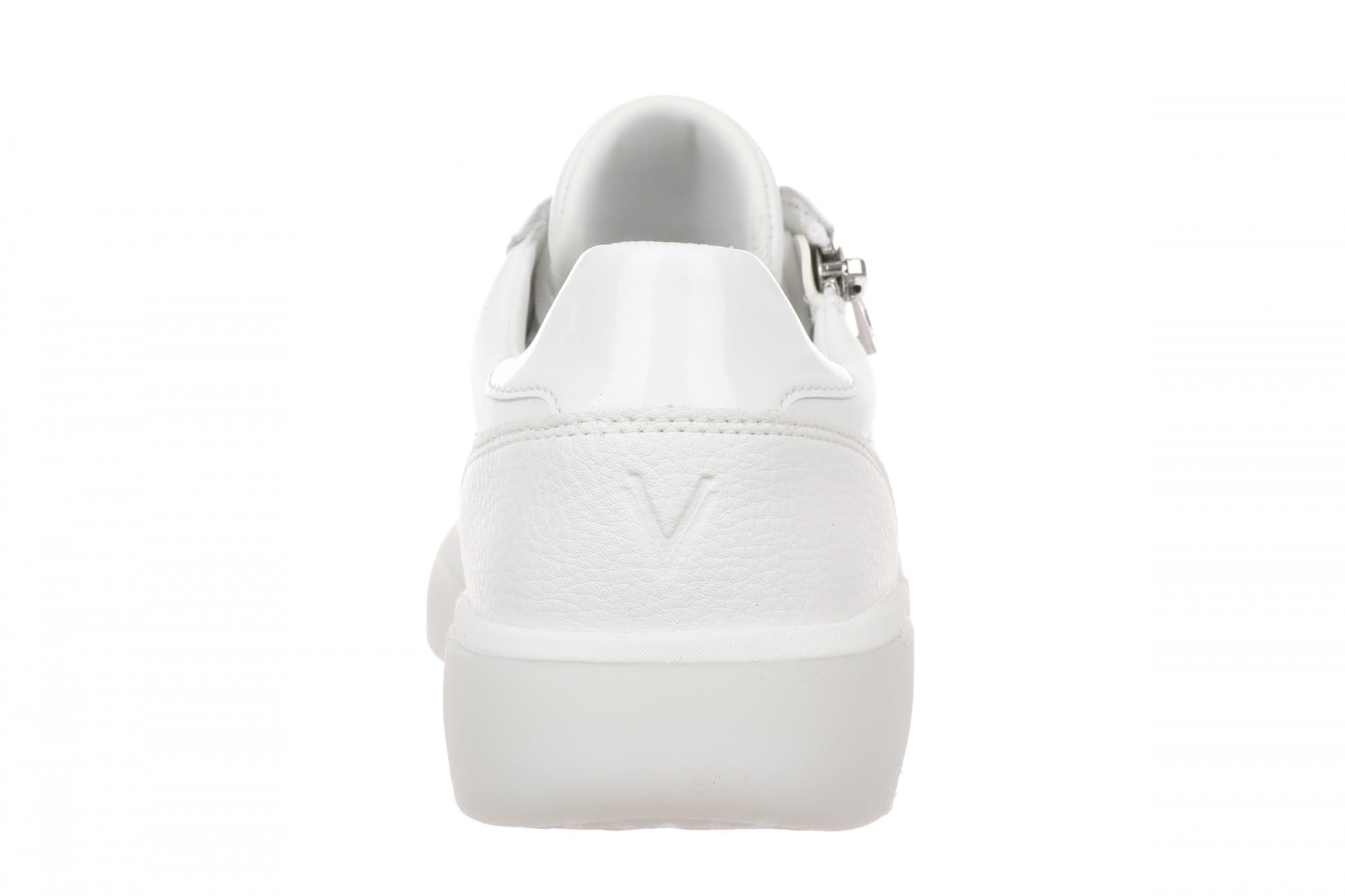 Vionic City Walk AXS Women's Sneakers | Side Zip & Arch Support - White - Back