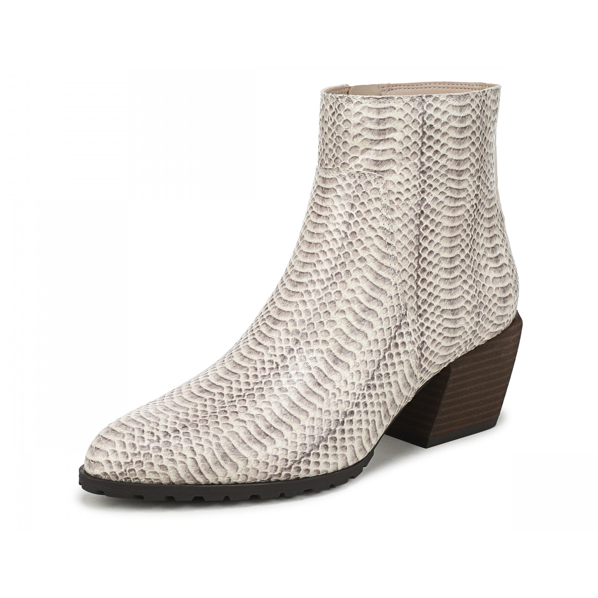 Vionic Bianca Women's Boots - Ivory Python - Angle Main