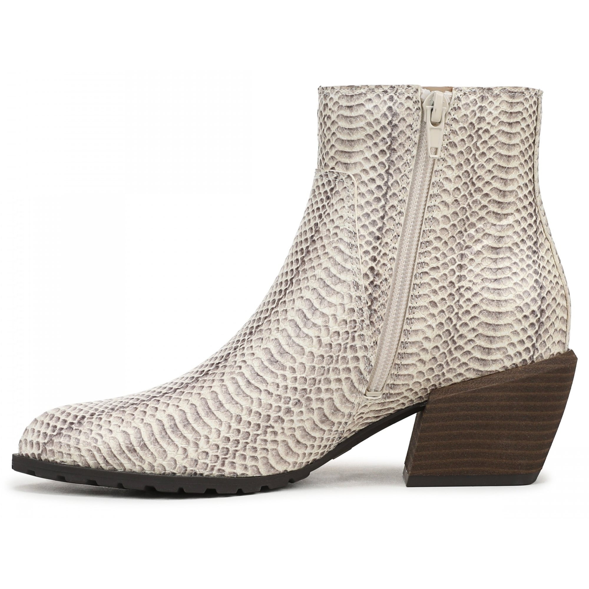 Vionic Bianca Women's Boots - Ivory Python - Side