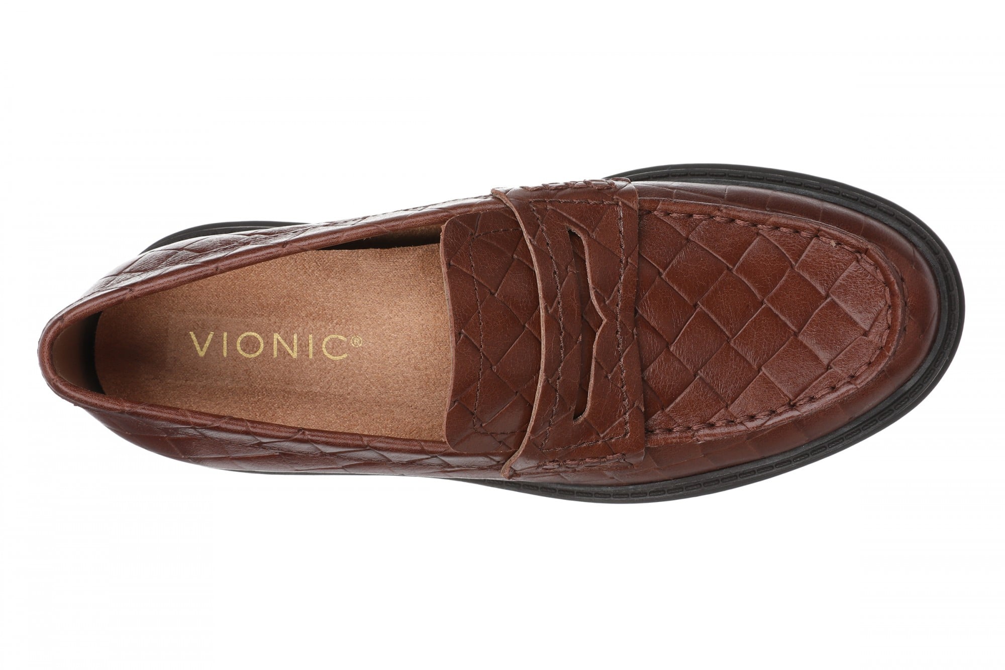 Vionic Georgia Women's Lug-Sole Arch Support Loafer - Bread Brown - Top