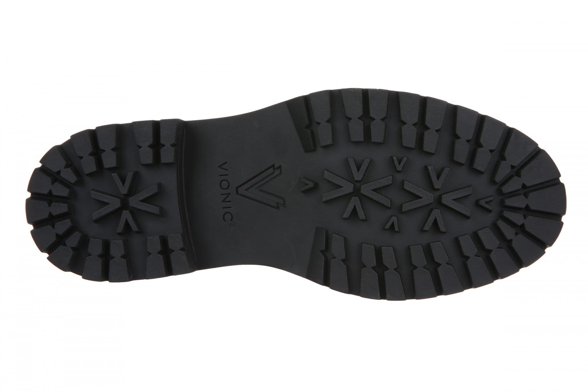 Vionic Georgia Women's Lug-Sole Arch Support Loafer - Black - Bottom