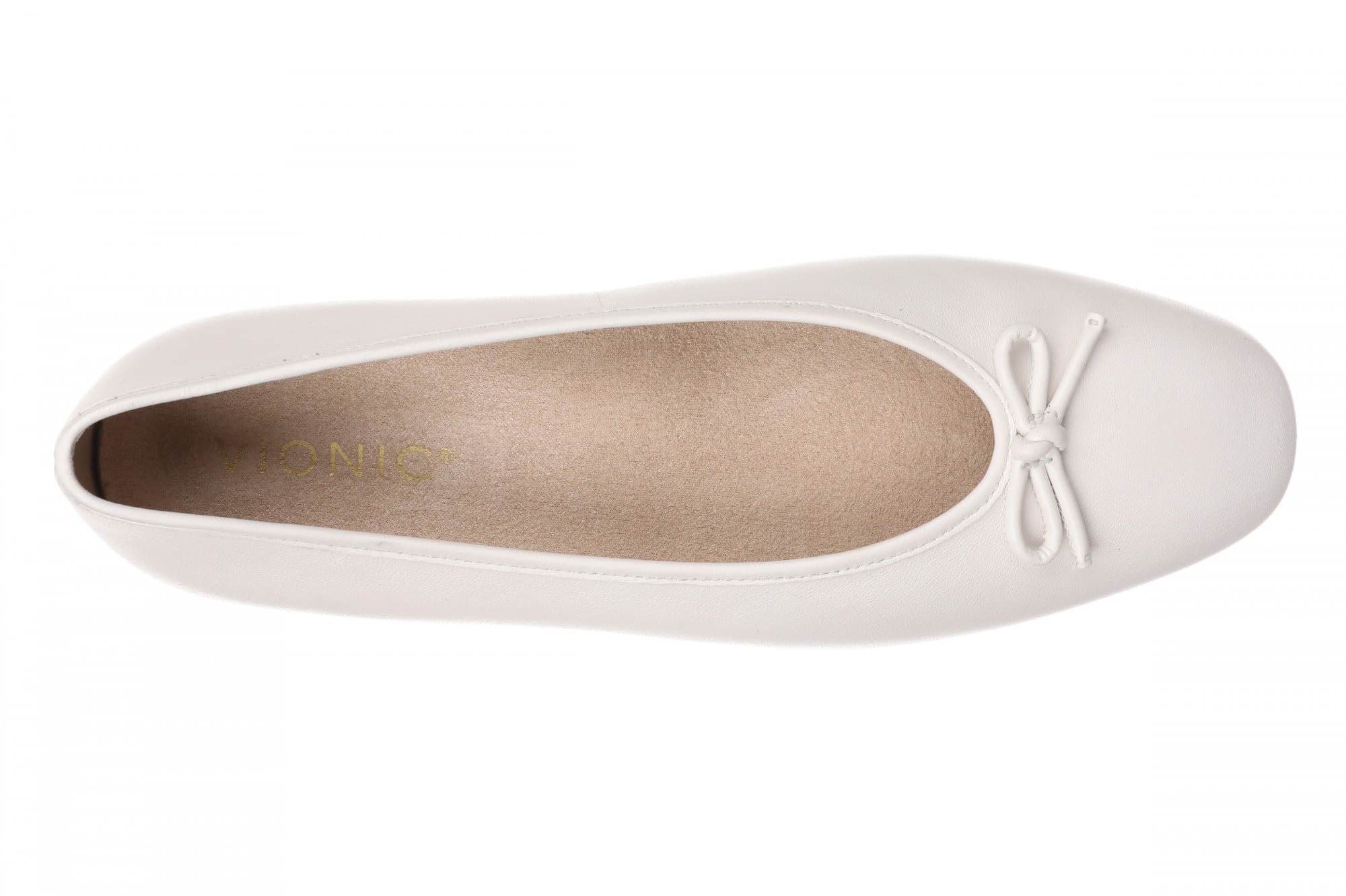 Vionic Larissa Orthotic Comfort Women's Wedge Flat - Sea Salt - Top