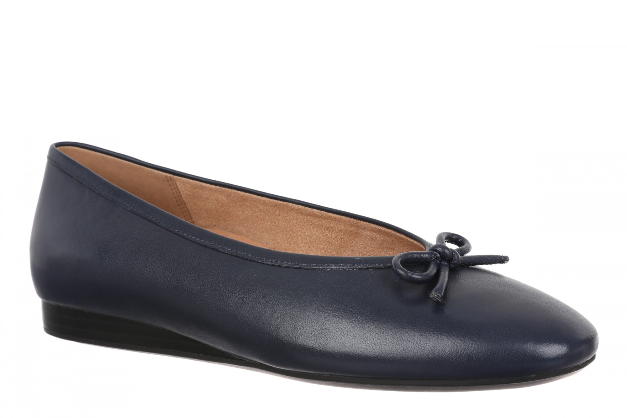 Vionic Larissa Orthotic Comfort Women's Wedge Flat - Navy Blazer - Angle main