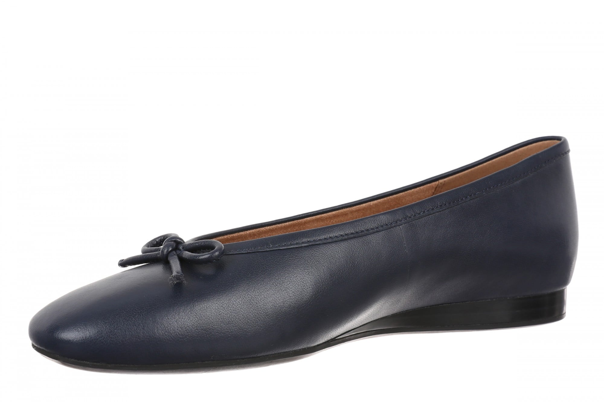 Vionic Larissa Orthotic Comfort Women's Wedge Flat - Navy Blazer - Left angle