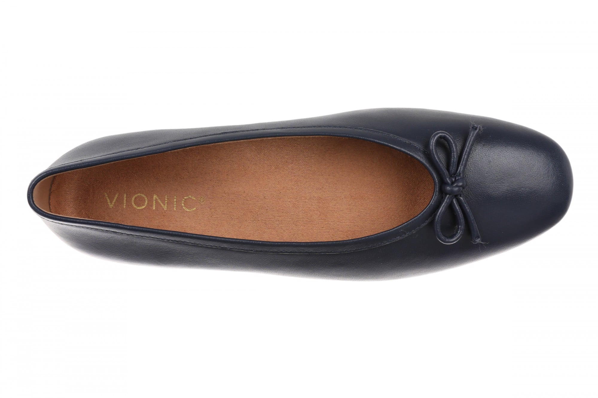 Vionic Larissa Orthotic Comfort Women's Wedge Flat - Navy Blazer - Top