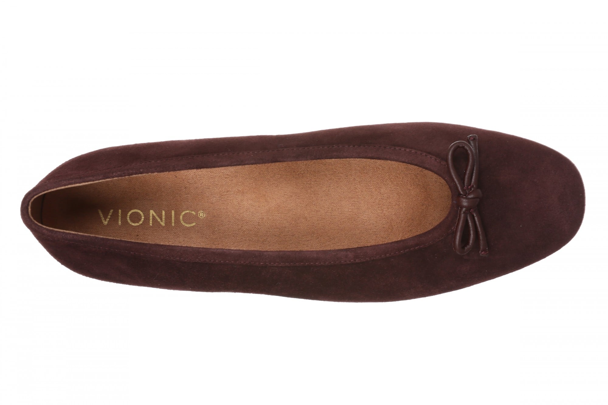 Vionic Larissa Orthotic Comfort Women's Wedge Flat - Mulled Wine - Top