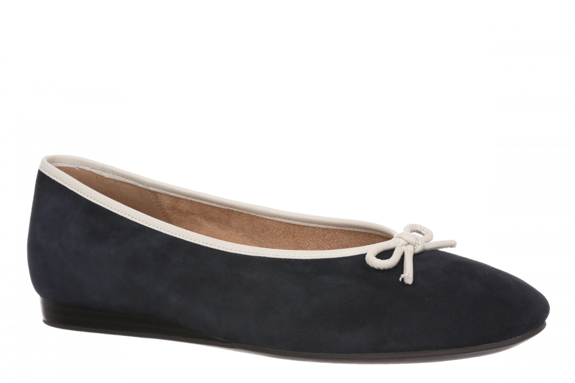 Vionic Larissa Orthotic Comfort Women's Wedge Flat - Navy Blazer/Cream - Angle main
