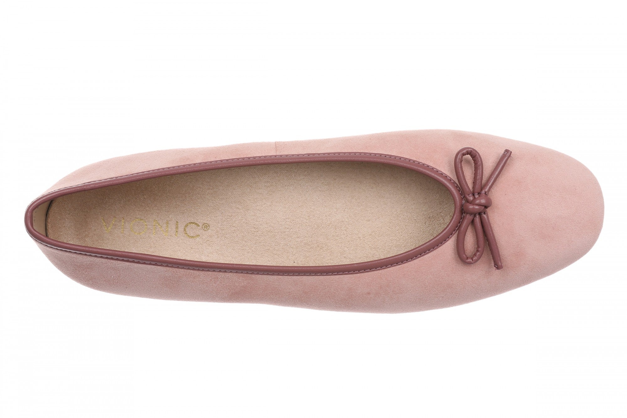 Vionic Larissa Orthotic Comfort Women's Wedge Flat - Rosewood - Top