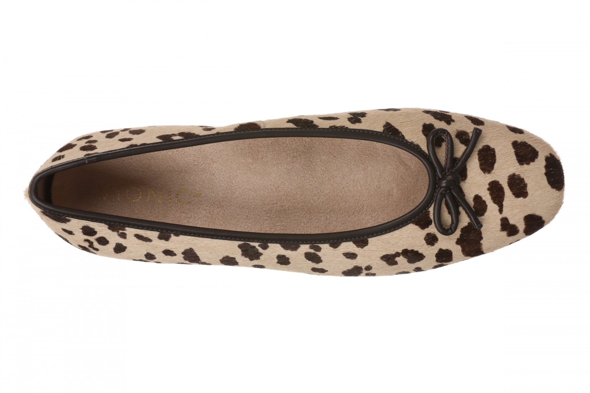 Vionic Larissa Orthotic Comfort Women's Wedge Flat - Beige/Brown - Top