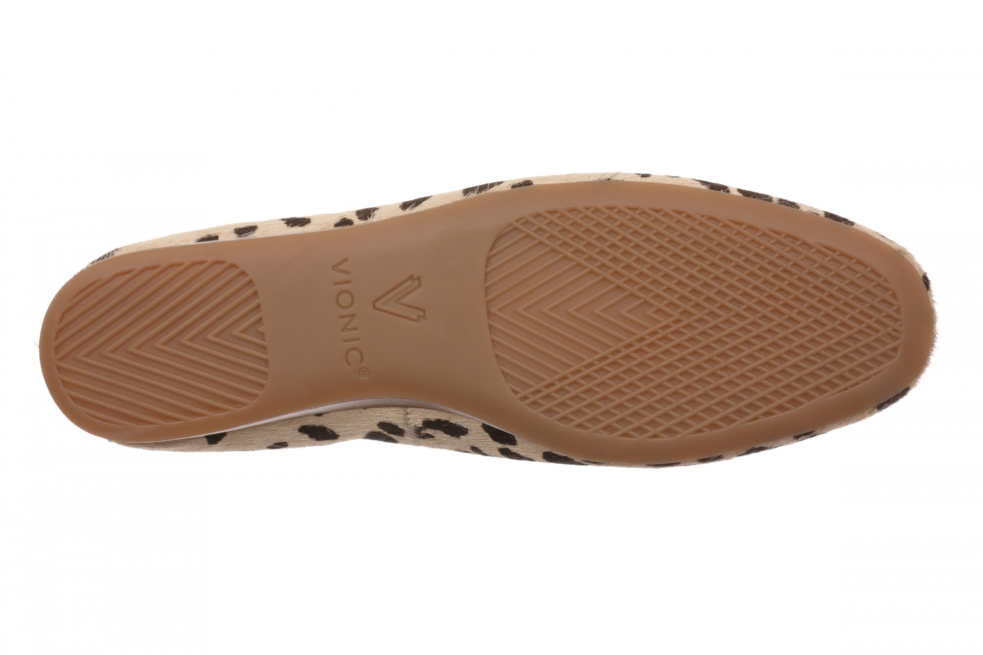 Vionic Larissa Orthotic Comfort Women's Wedge Flat - Beige/Brown - Bottom