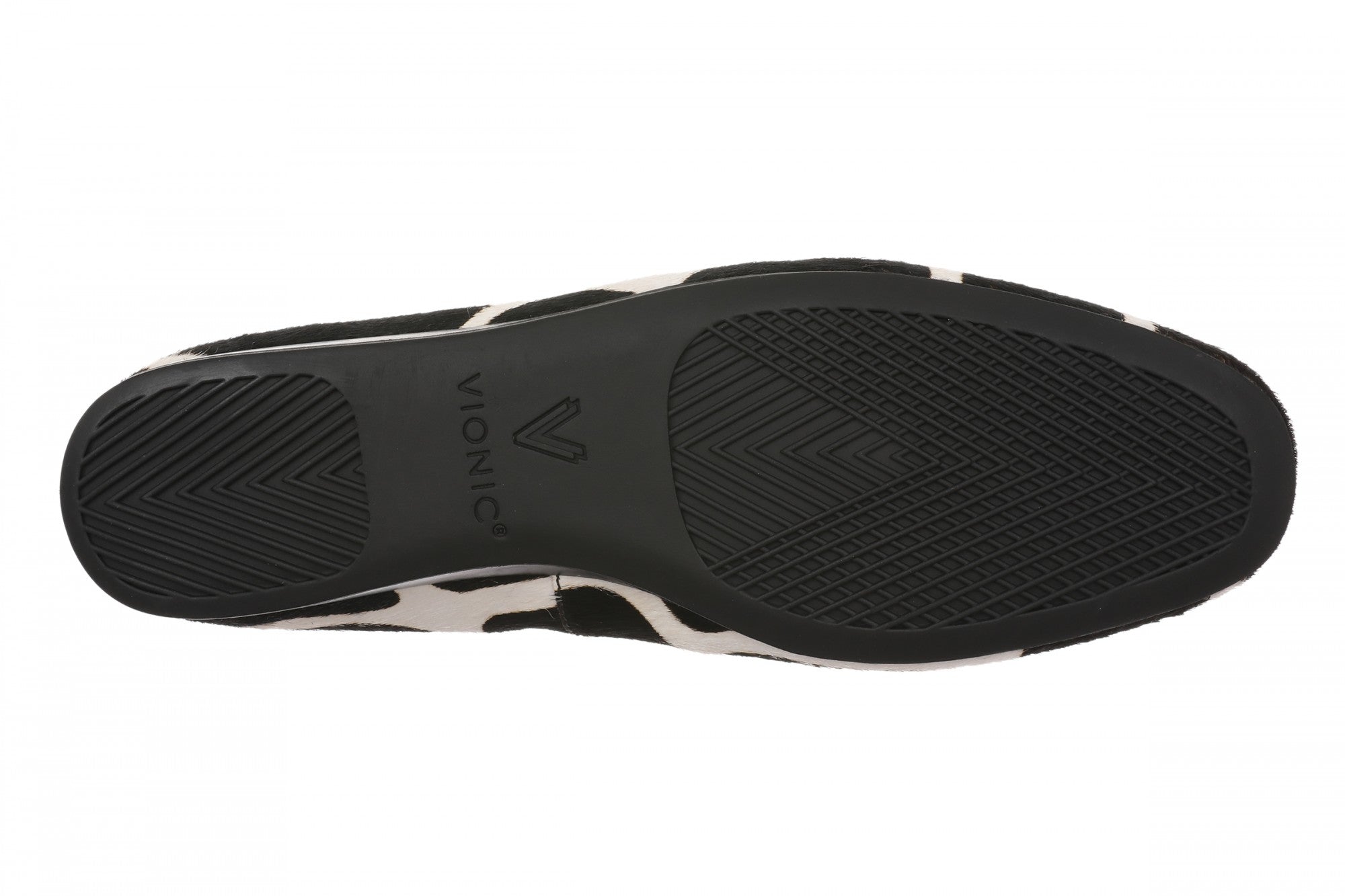 Vionic Larissa Orthotic Comfort Women's Wedge Flat - Black/Cream - Bottom