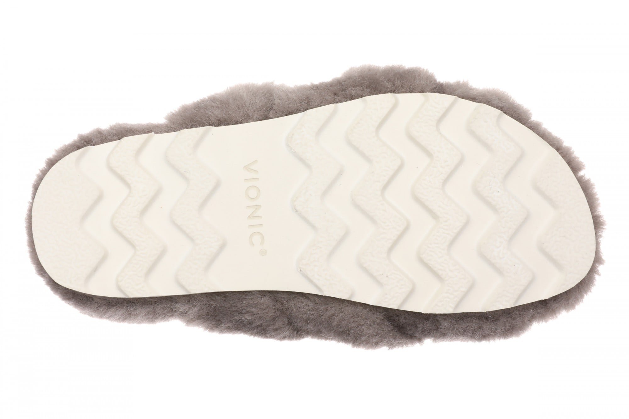 Vionic Peppa Women's Supportive Open Toe Slippers - Dark Grey - Bottom