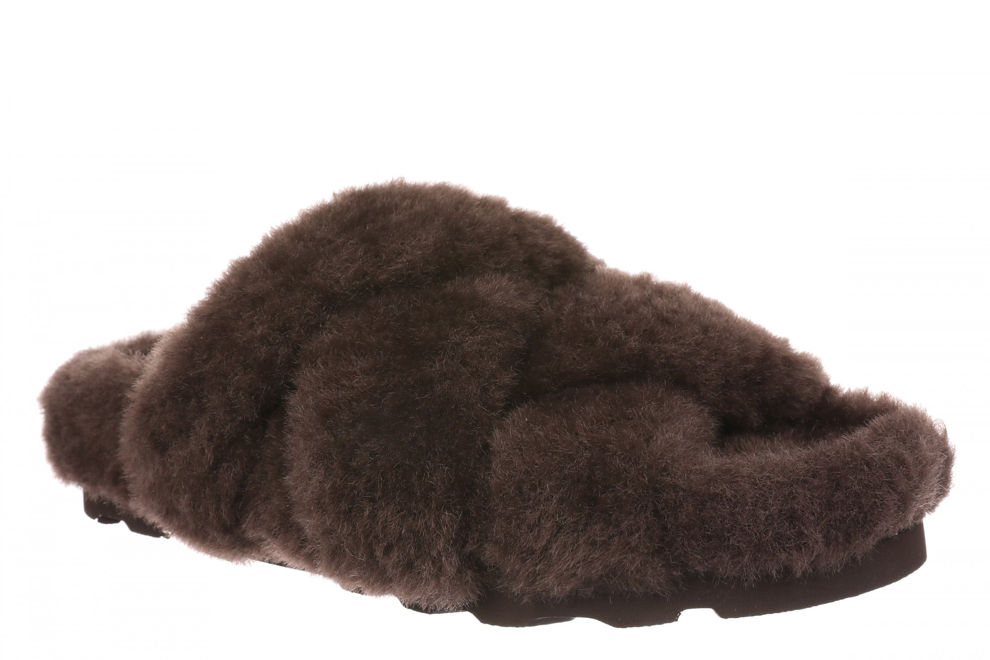 Vionic Peppa Women's Supportive Open Toe Slippers - Dark Brown - Angle main
