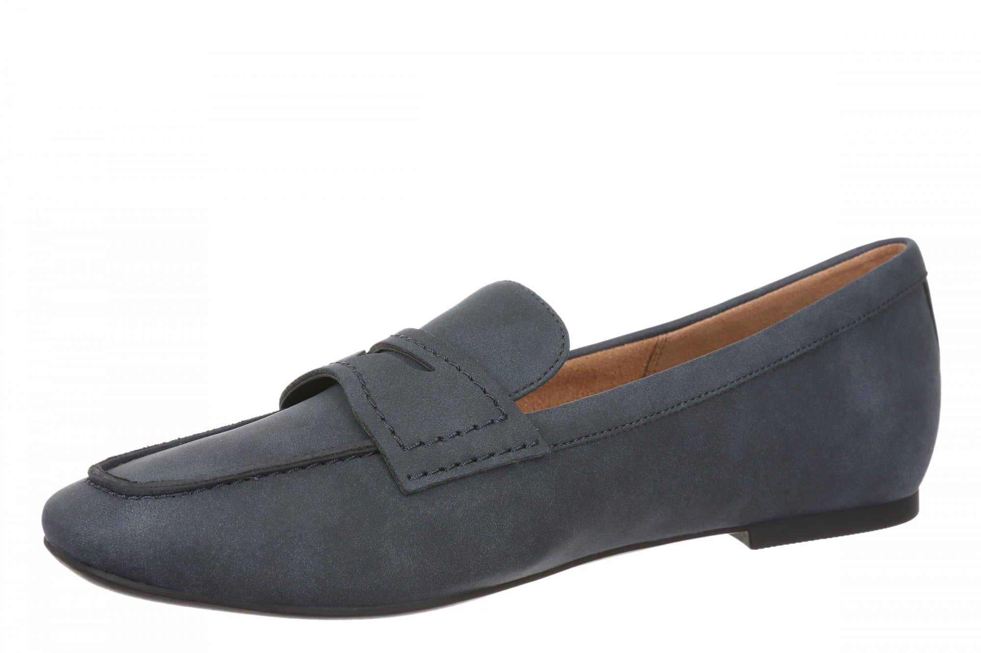 Vionic Halina Women's Arch Support Penny Loafer - Navy Blazer - Left angle