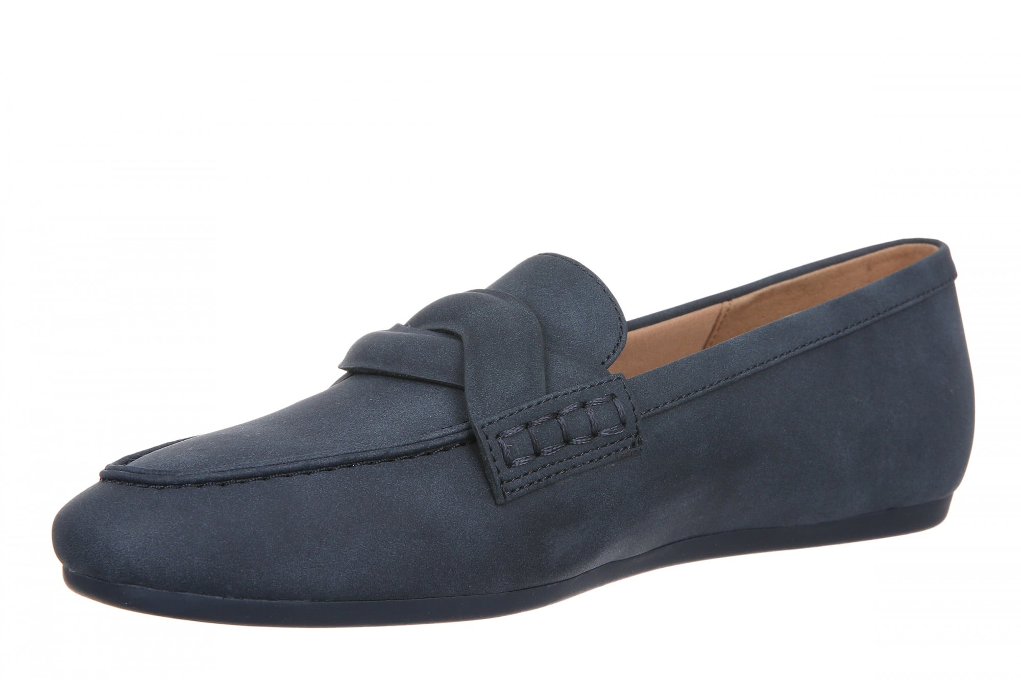 Vionic Campbell Women's Cushioned Slip-On Loafer - Navy Blazer - Left angle