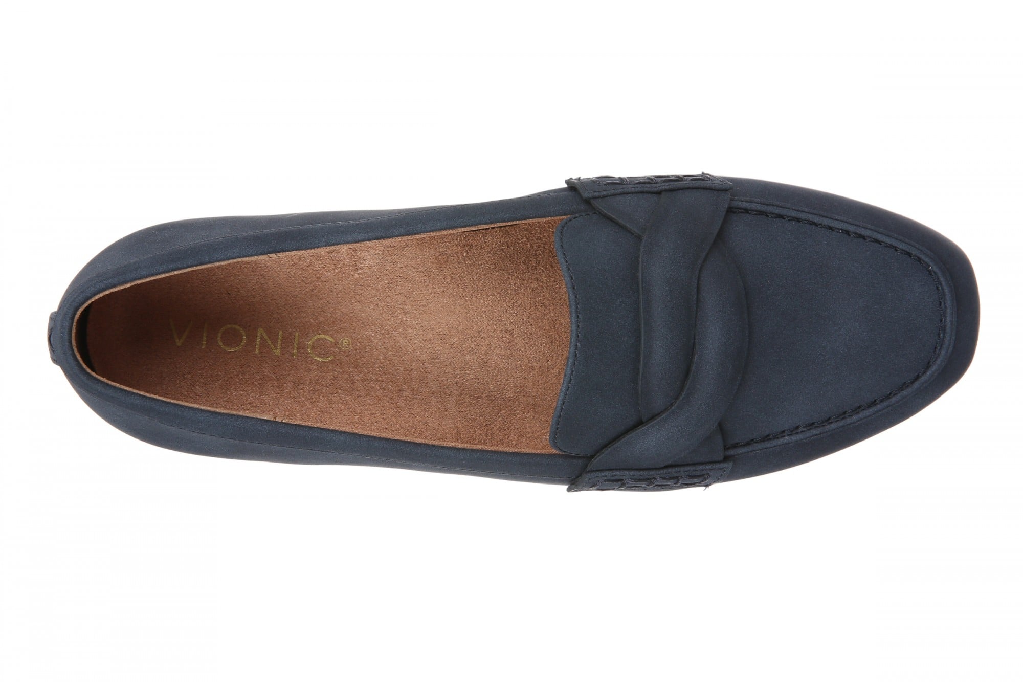 Vionic Campbell Women's Cushioned Slip-On Loafer - Navy Blazer - Top