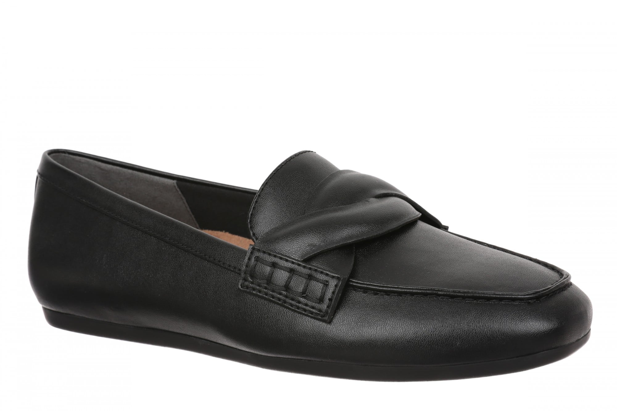 Vionic Campbell Women's Cushioned Slip-On Loafer - Black - Angle main