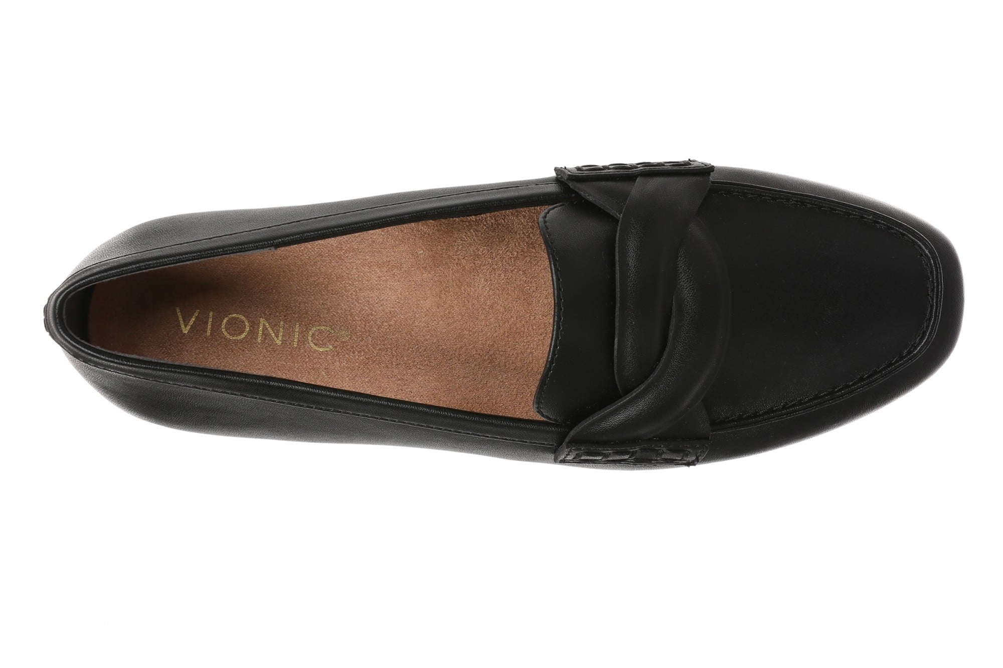 Vionic Campbell Women's Cushioned Slip-On Loafer - Black - Top