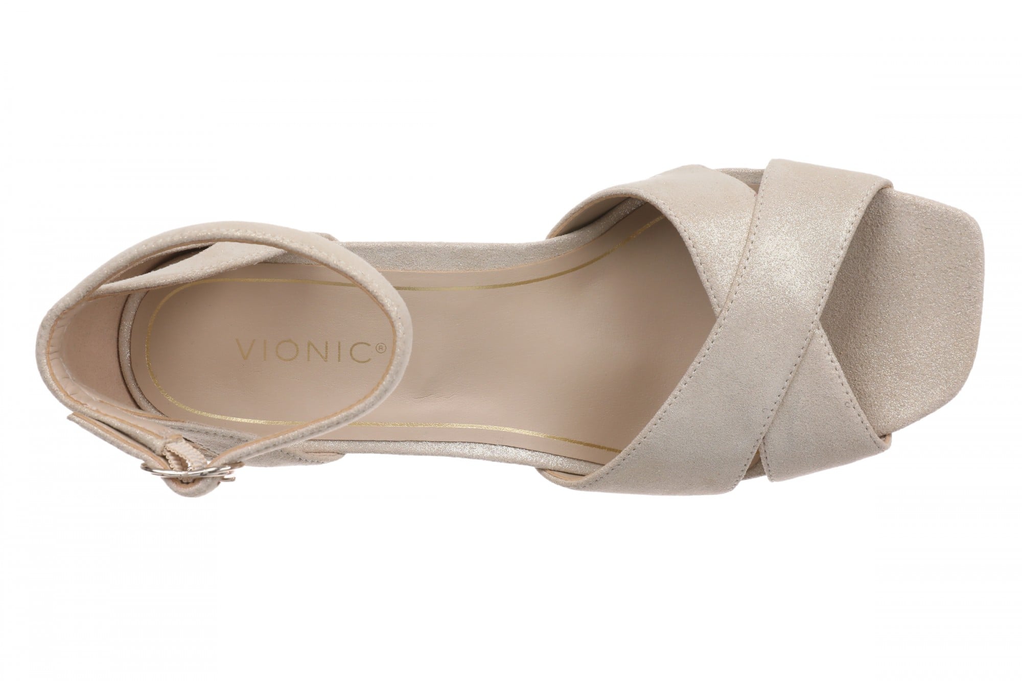 Vionic Charmaine Women's Heeled Sandal - Gold - Top