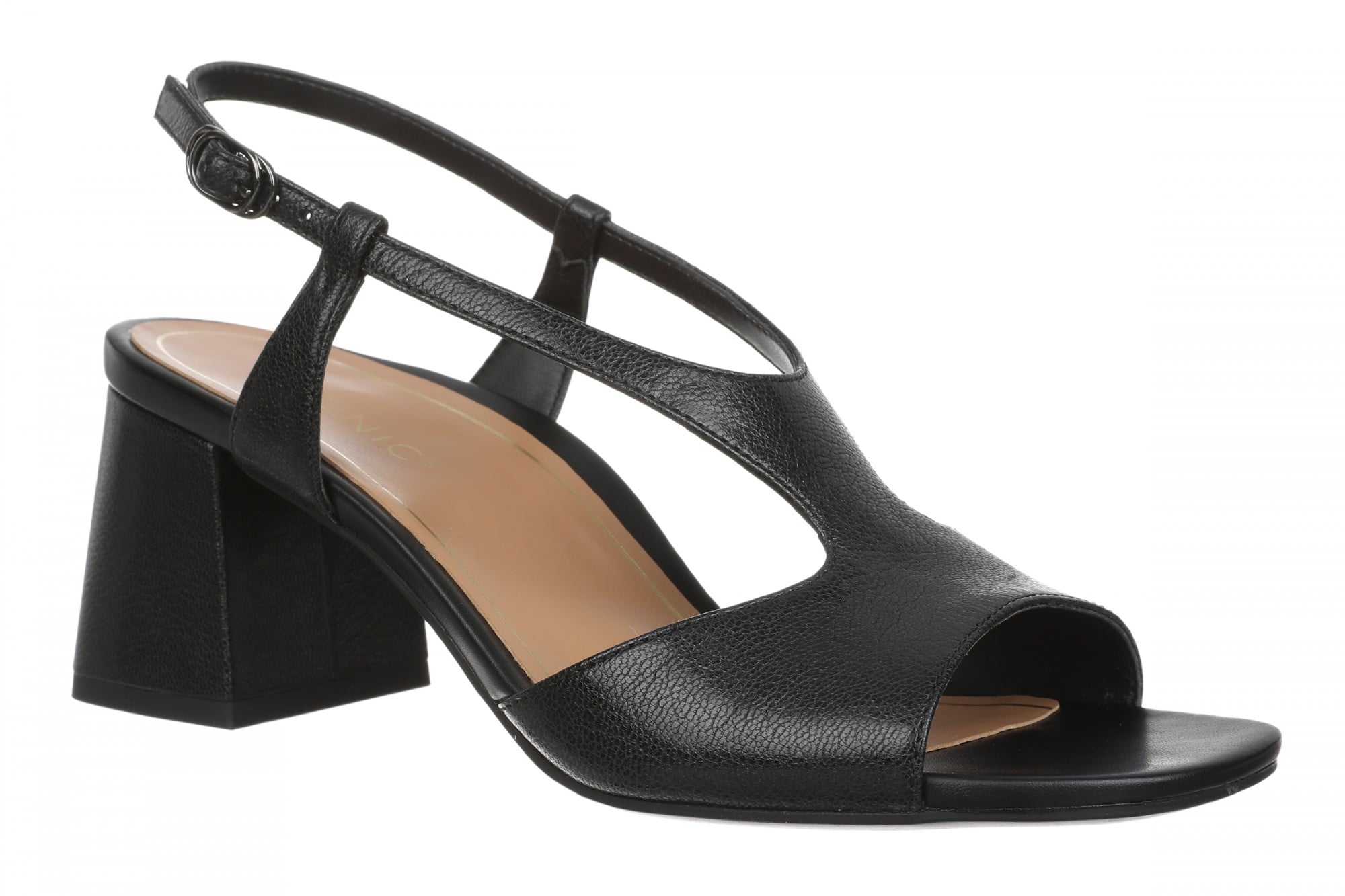 Vionic Raquel Women's Slingback Dress Sandal - Block Heel Comfort with Arch Support in Black