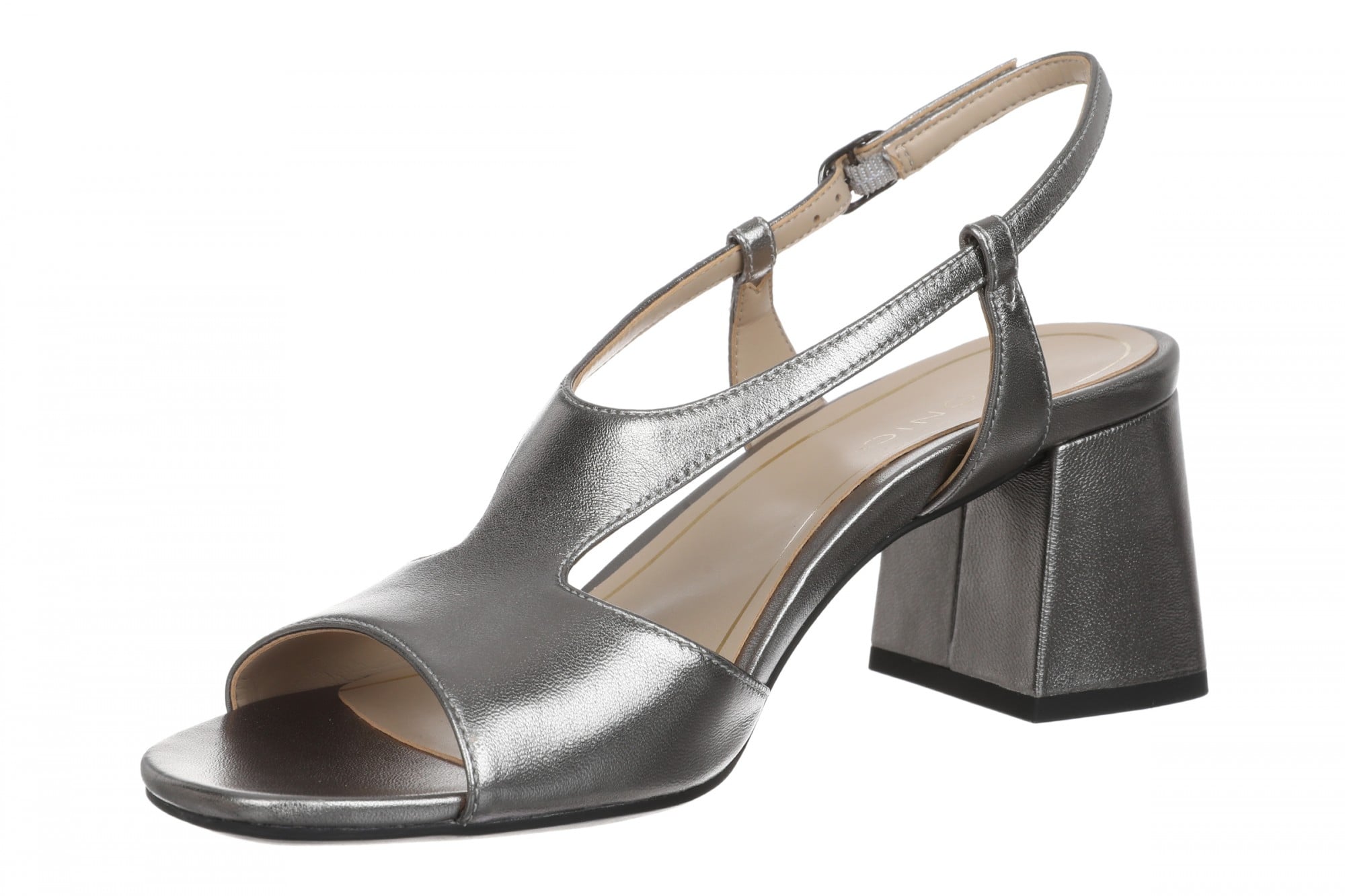 silver dress sandals block heel SEQWL mid block heel sandals with embellished straps in silver