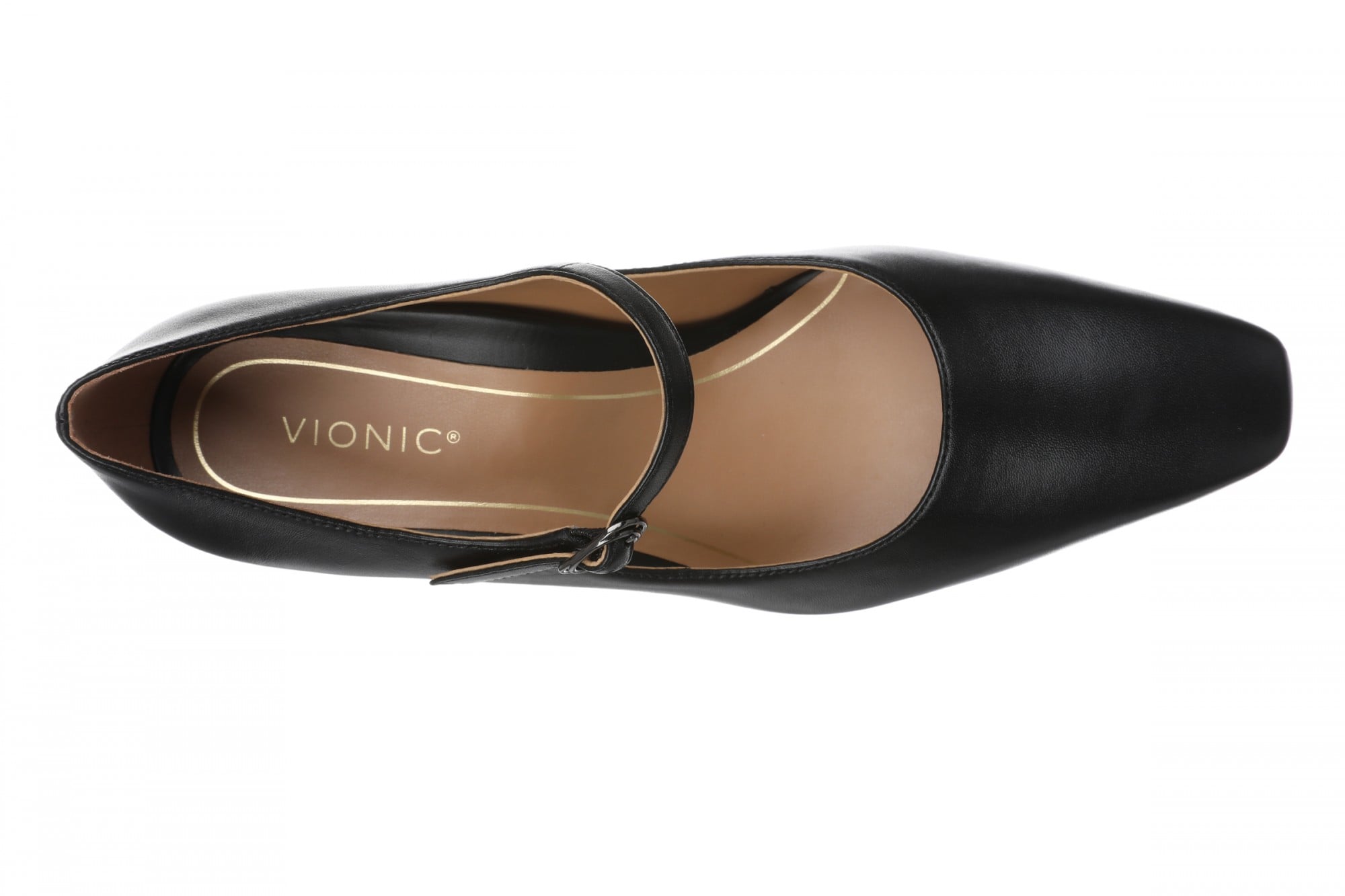Vionic Samira Women's Mary Jane Pumps | Arch Support & Timeless Style - Black - Top