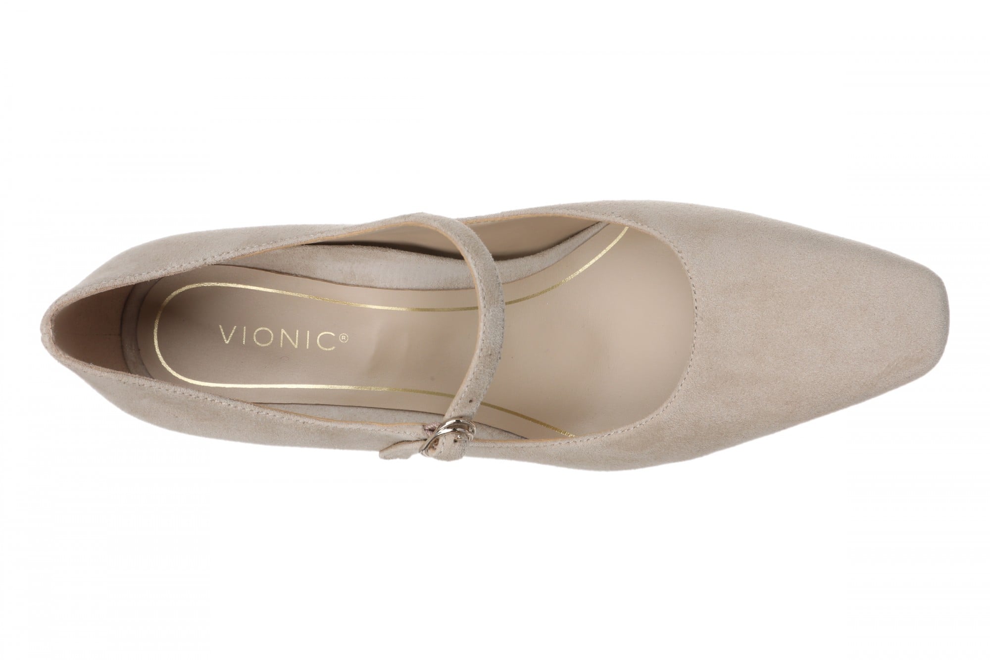 Vionic Samira Women's Mary Jane Pumps | Arch Support & Timeless Style - Lucid Beige - Top