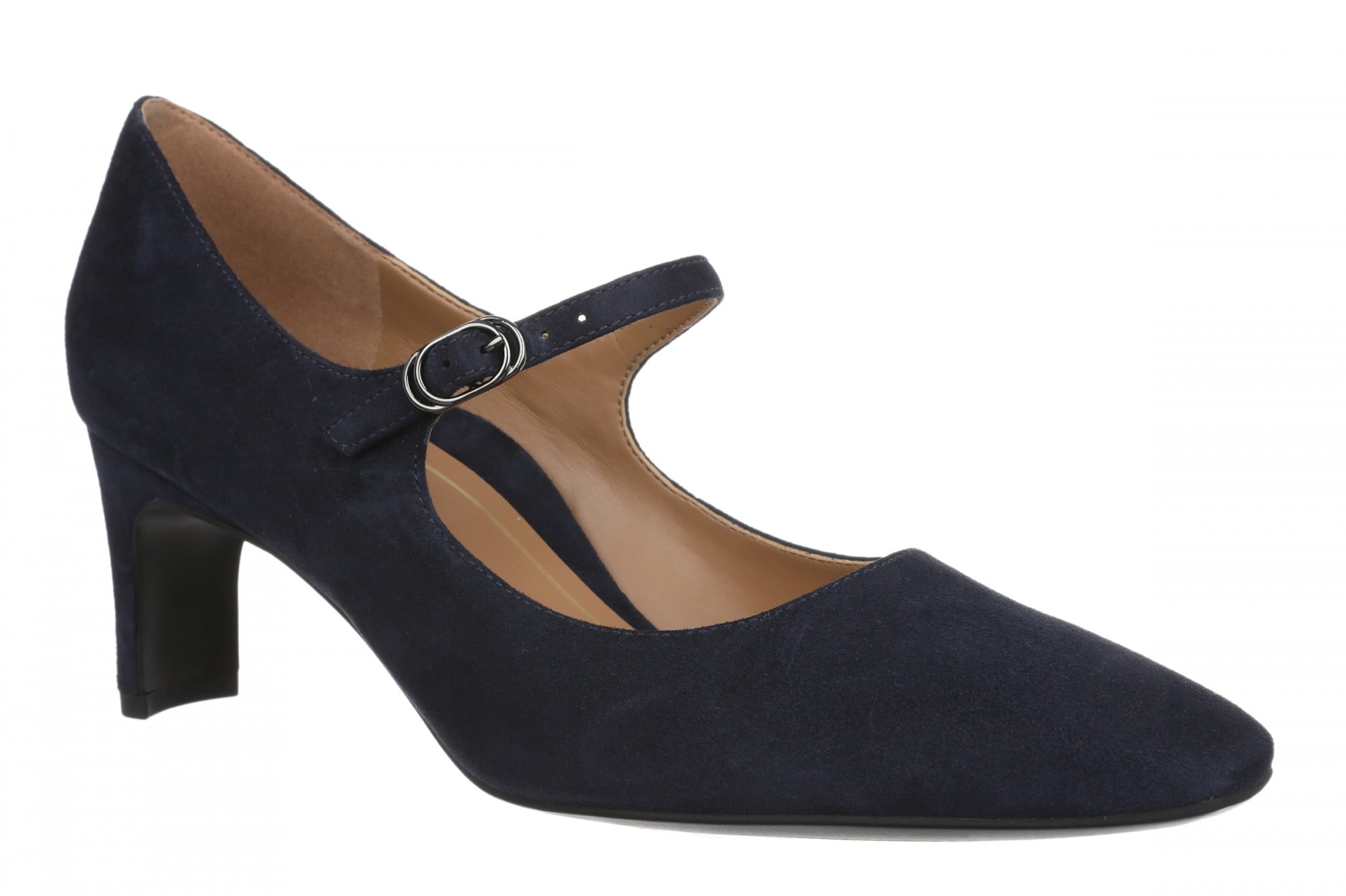 Vionic Samira Women's Mary Jane Pumps | Arch Support & Timeless Style - Navy Blazer - Angle main