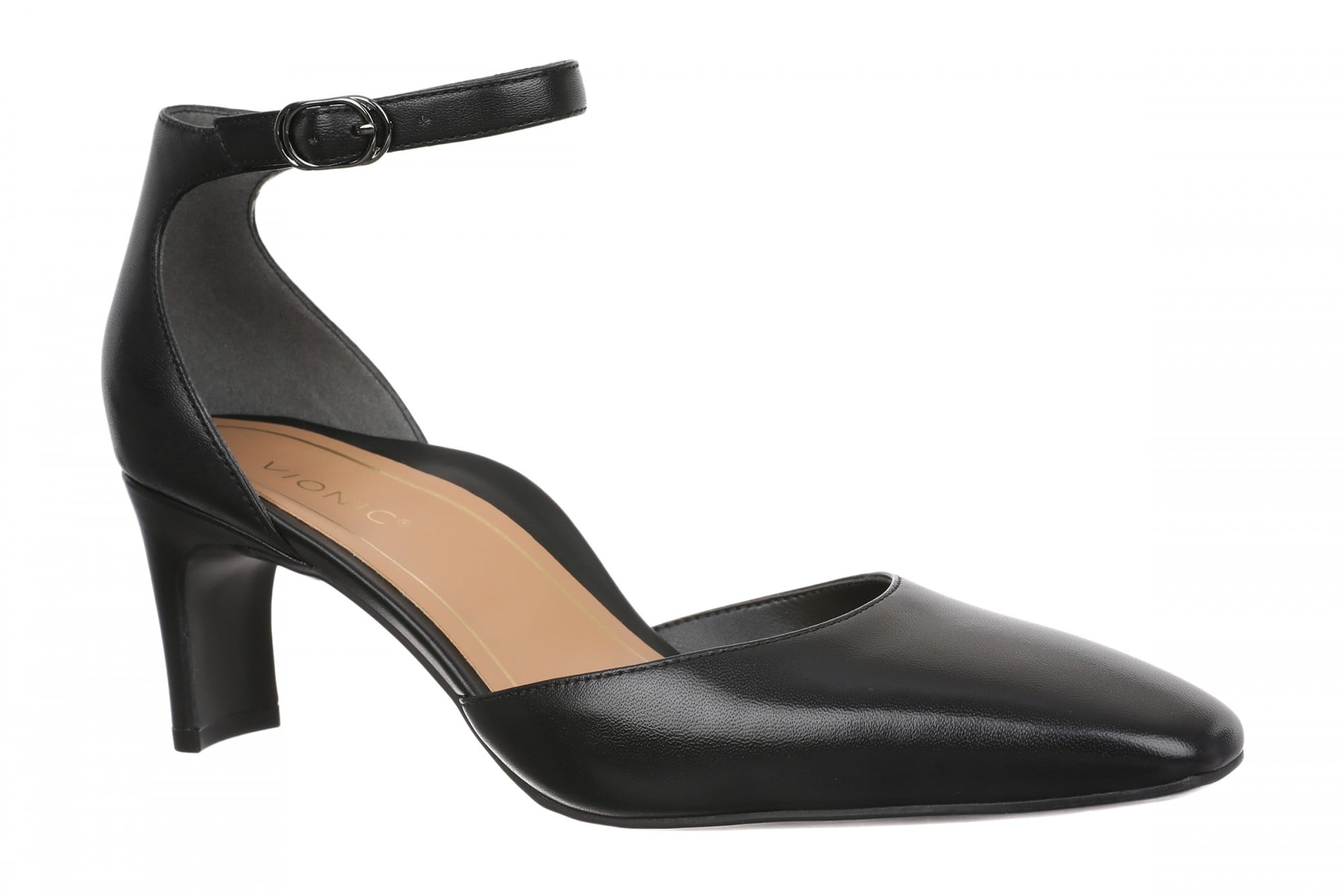 Vionic Scarlett Women's Ankle-Strap Dress Pump - Black - Angle main