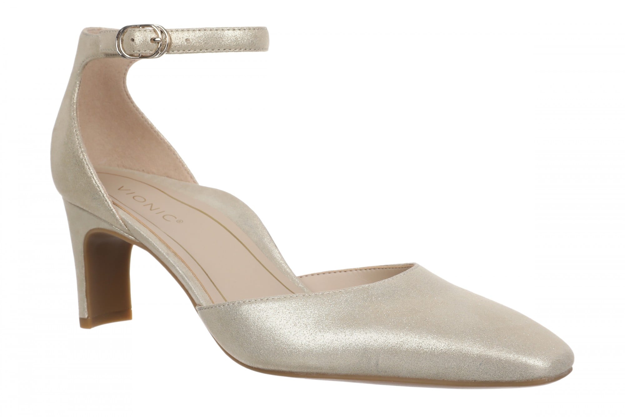 Vionic Scarlett Women's Ankle-Strap Dress Pump - Gold - Angle main
