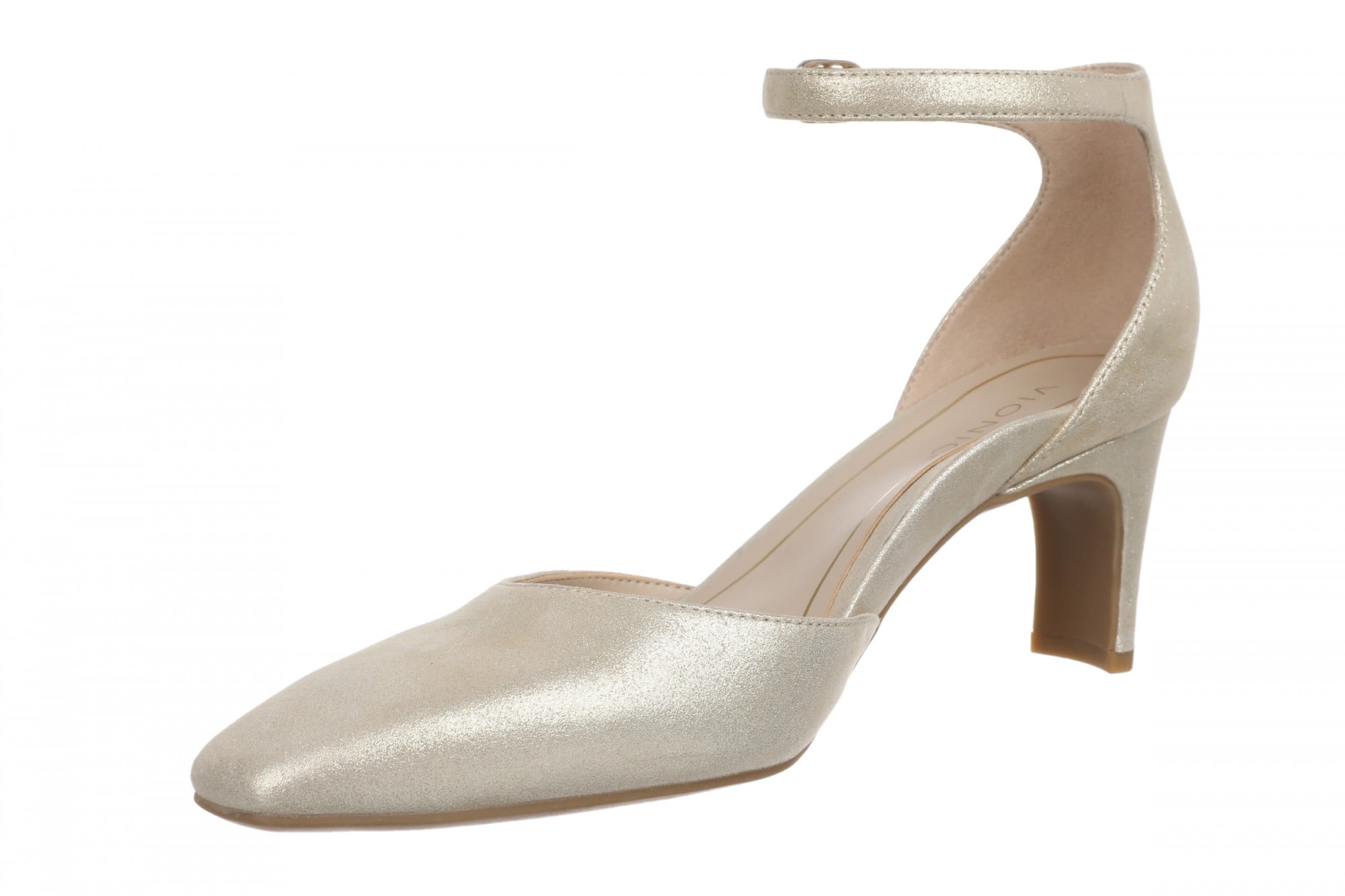 Vionic Scarlett Women's Ankle-Strap Dress Pump - Gold - Left angle