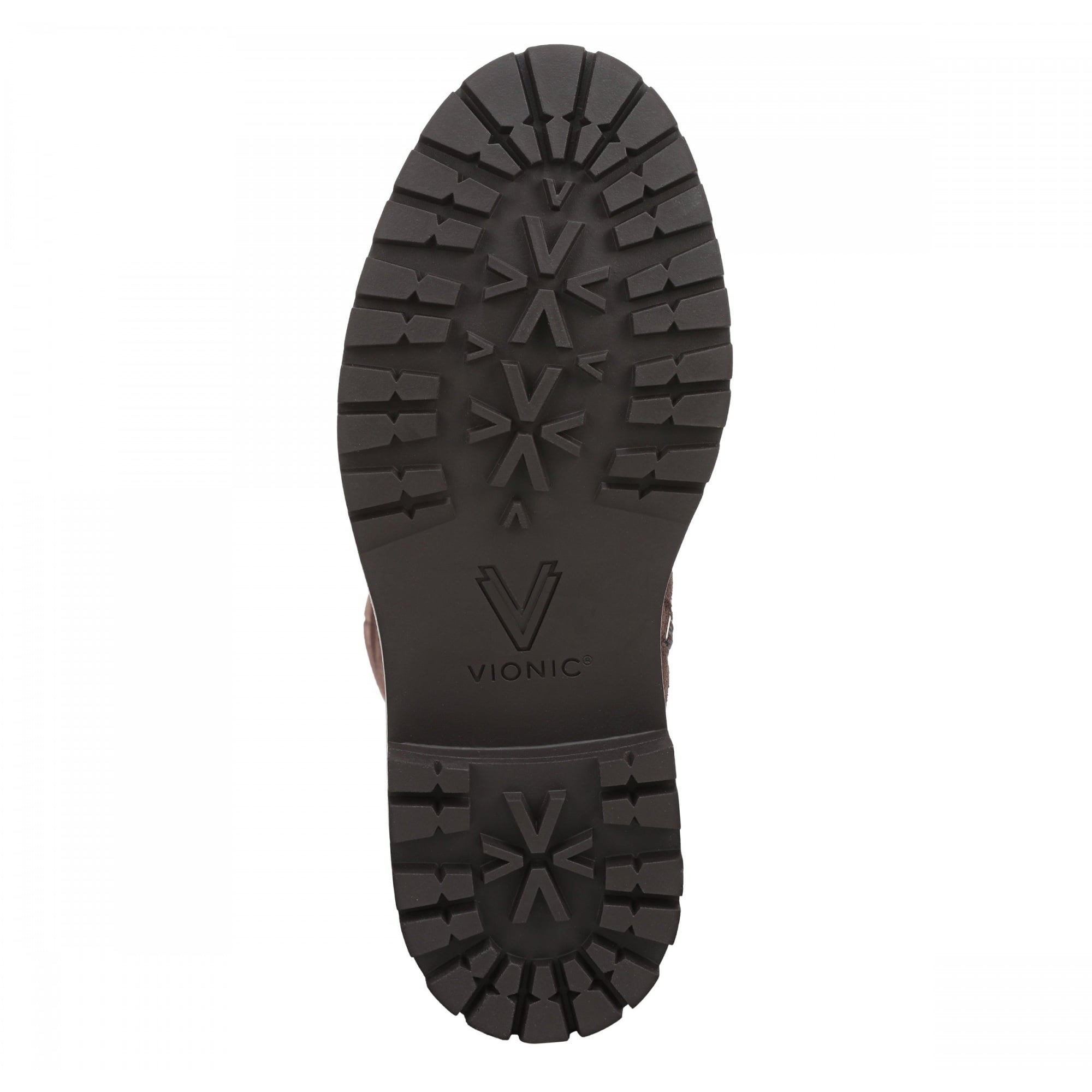 Vionic Gretchen Women's Boots - Chocolate Ganache Waxed Suede Wide Calf - Sole/Bottom