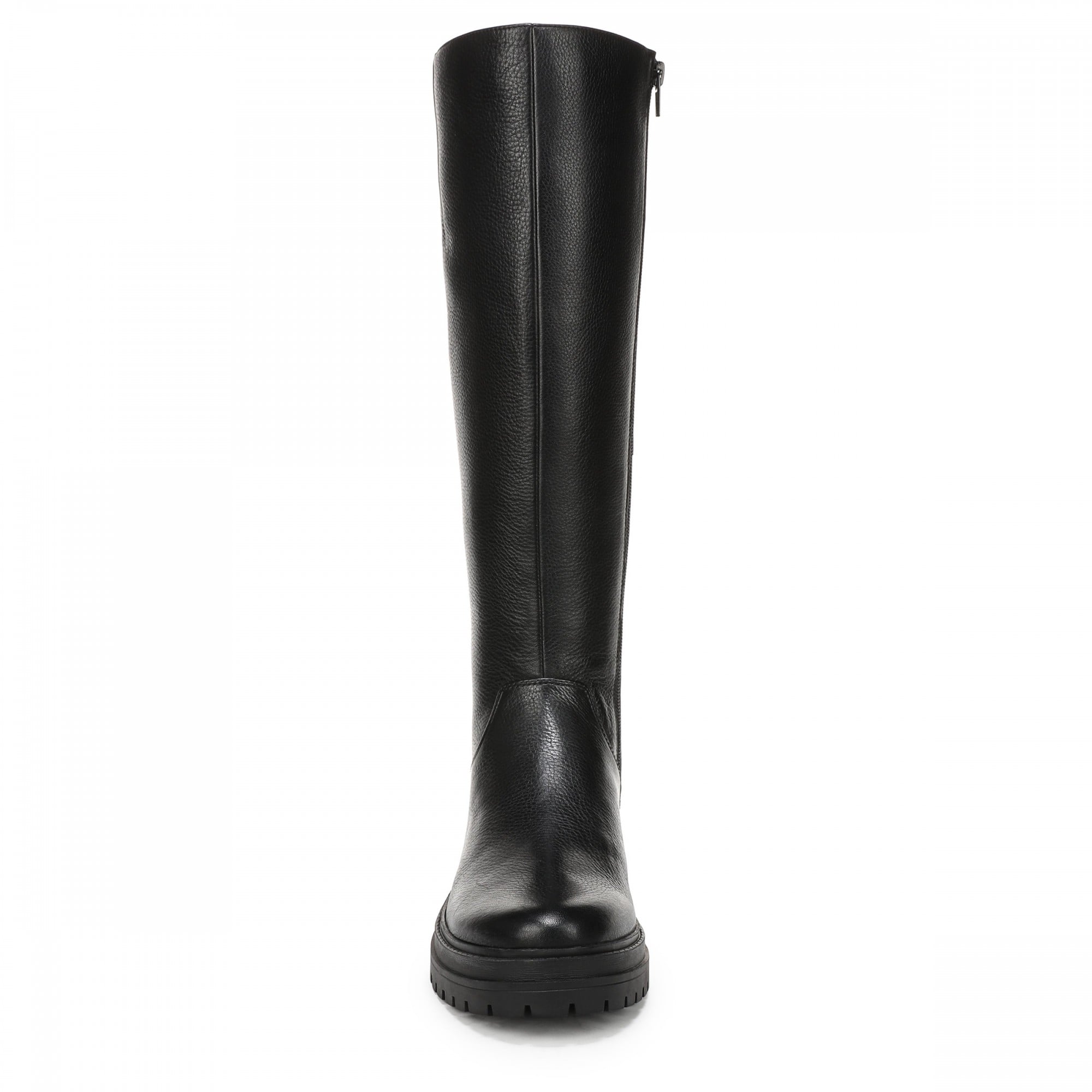 Vionic Gretchen Women's Boots - Black Tumbled Leather - Front of Shoe