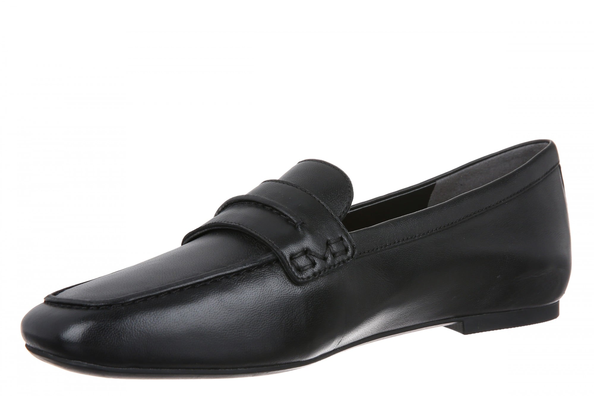 Vionic Henley Women's Slip-On Loafer - BLACK Nappa - Left angle