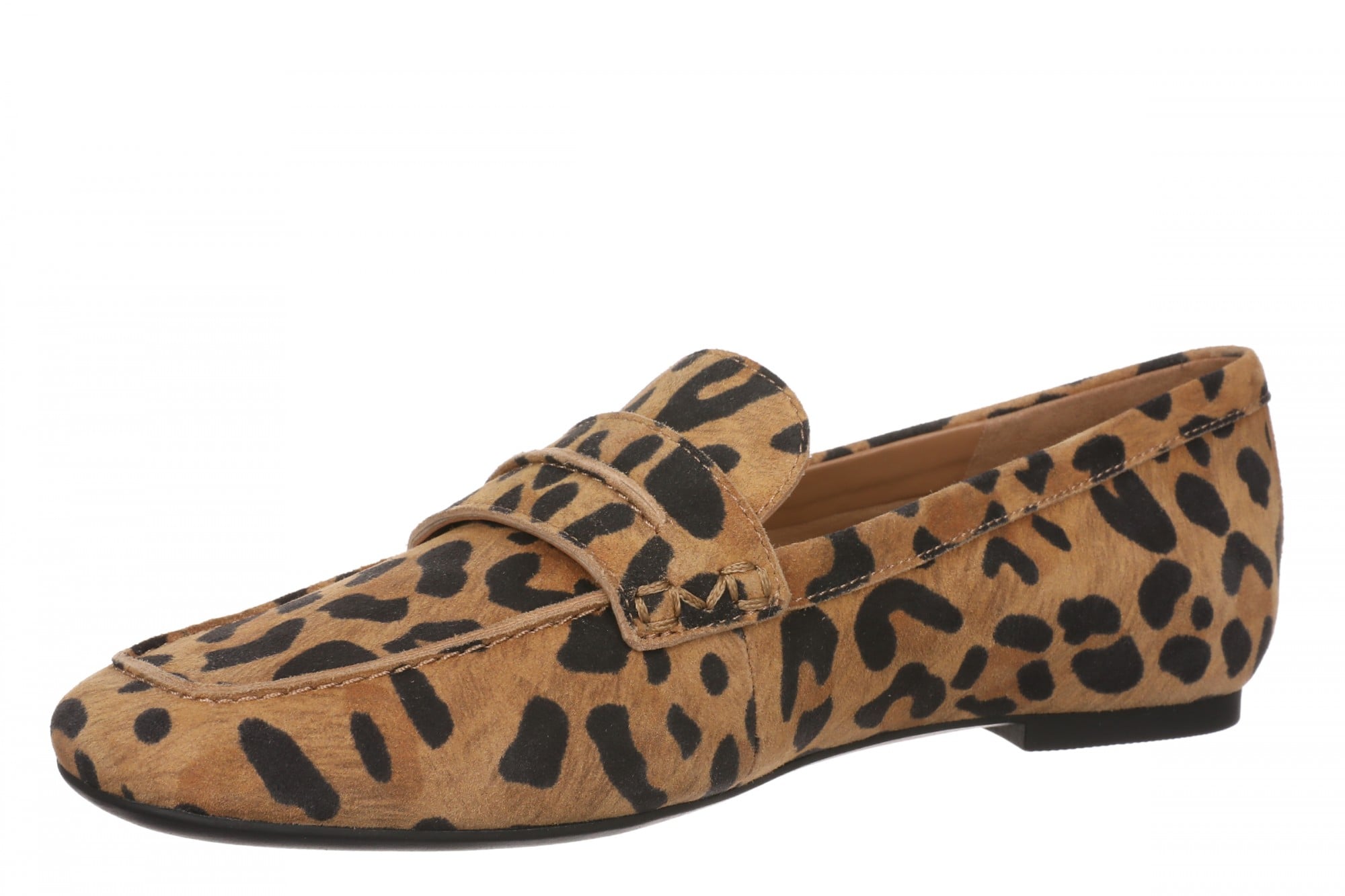 Vionic Henley Women's Slip-On Loafer - Tan Leopard - Left angle