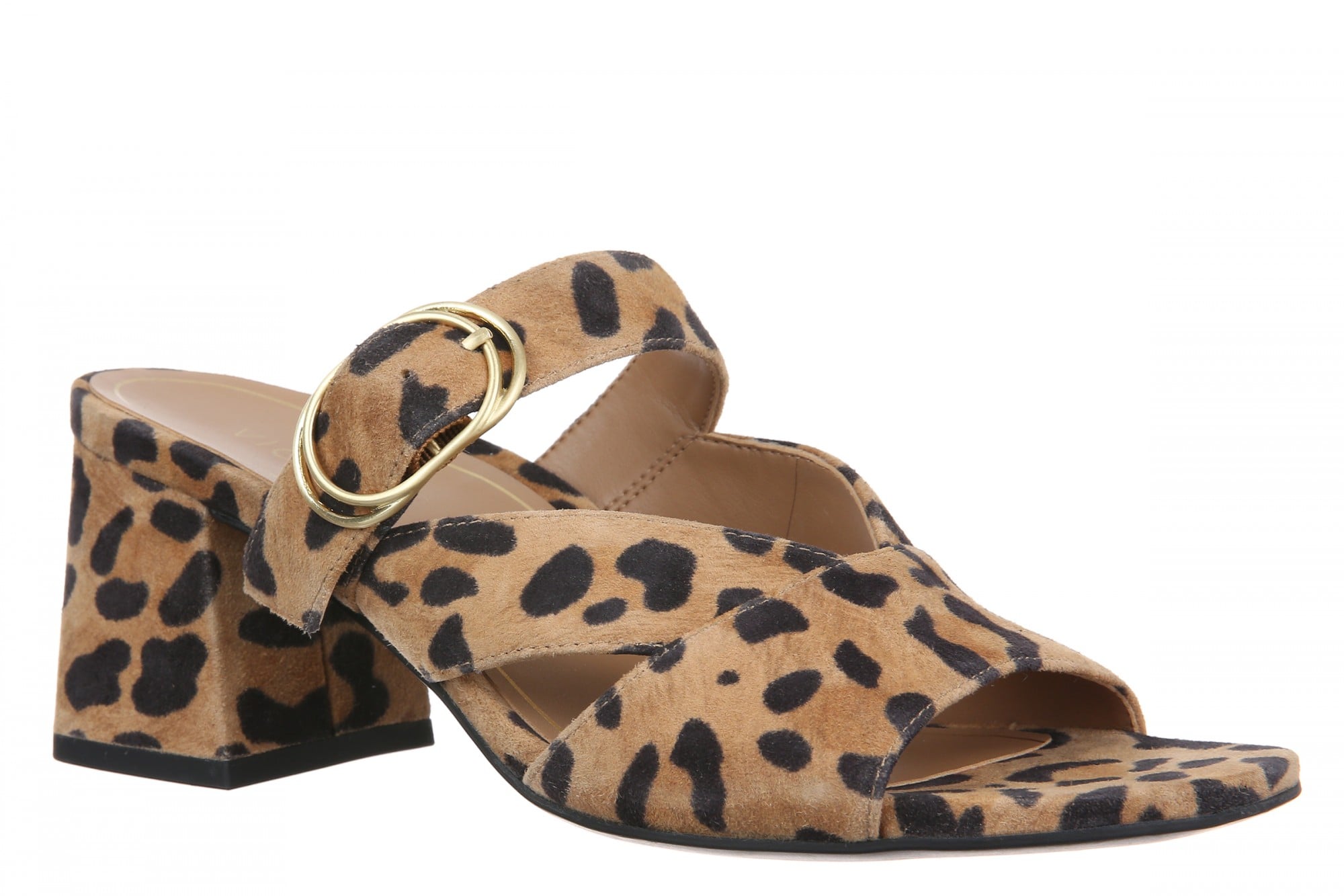 Vionic Rosemead Women's Slide Sandal - Tan Leopard - Angle main