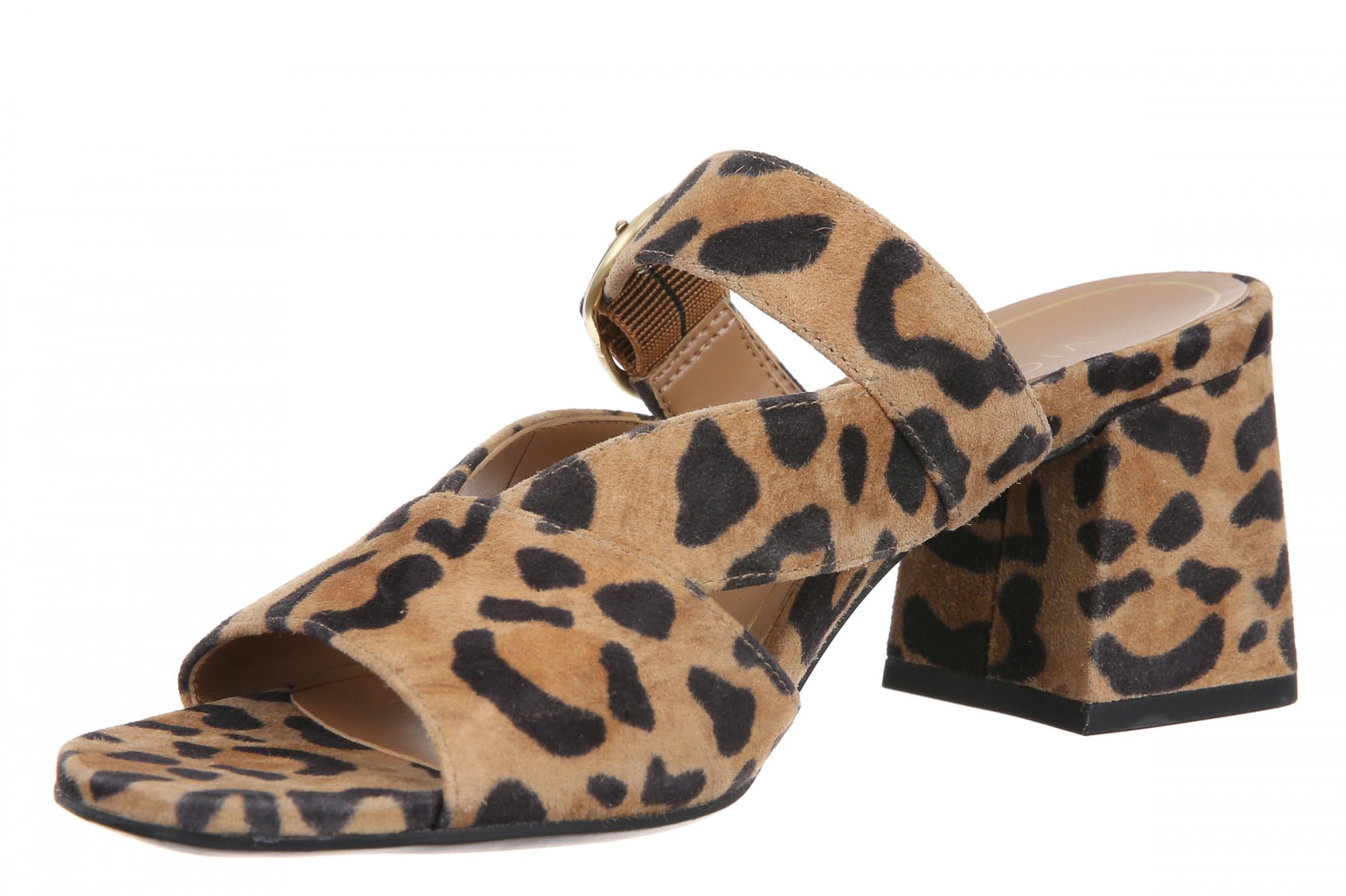 Vionic Rosemead Women's Slide Sandal - Tan Leopard - Left angle